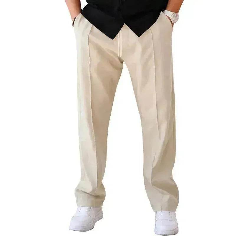 Men's Trouser Pant Sports Casual Loose Straight Pants With Drawstring Design
