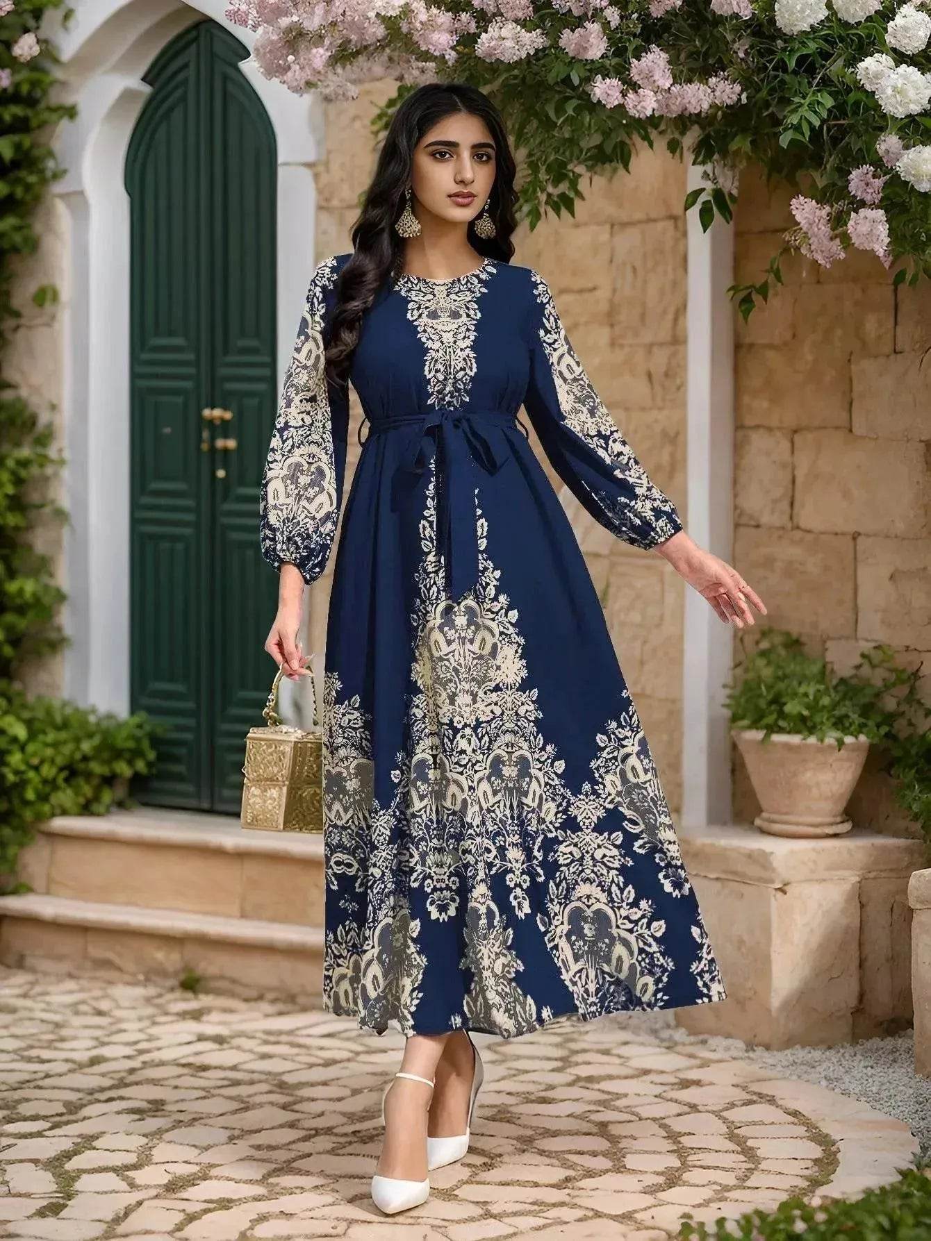 Middle East Arab Arab Printed Dress