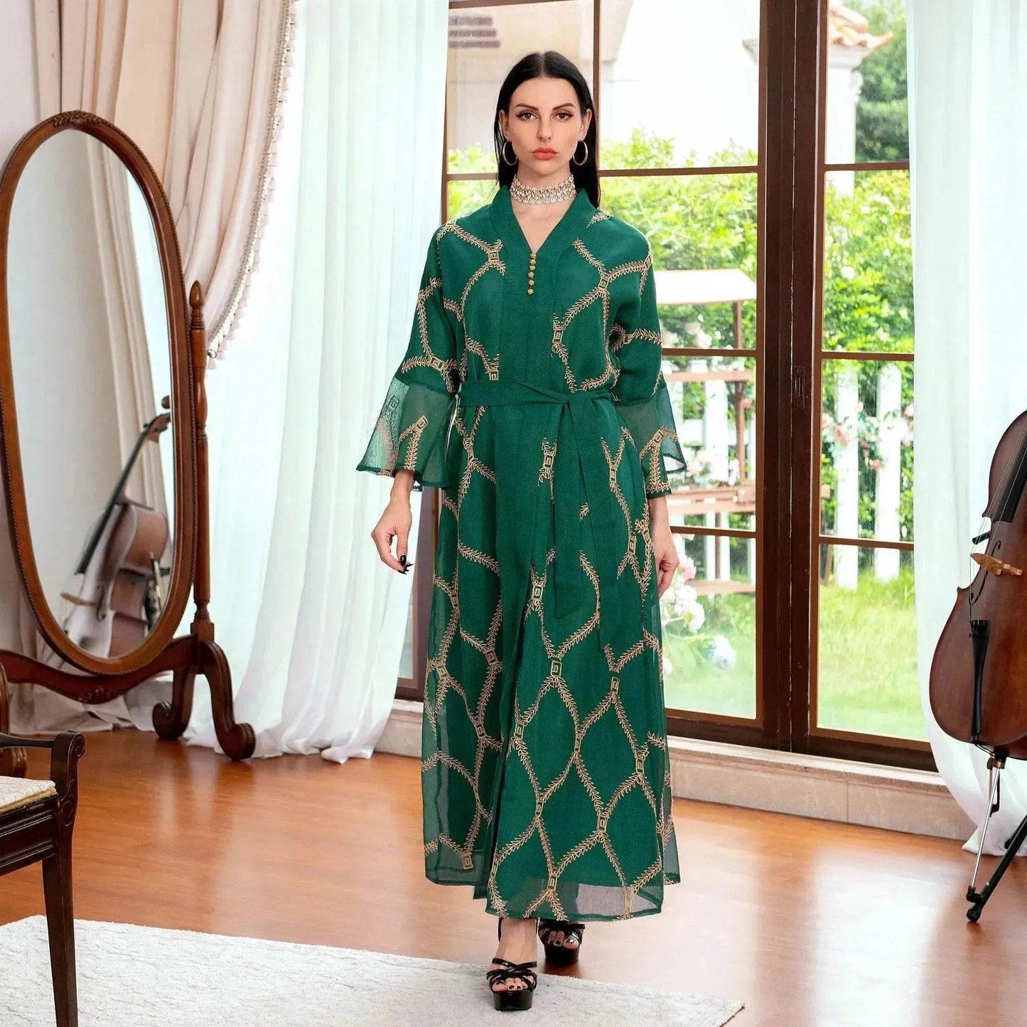 Middle East Arab Temperament Gauze Dress