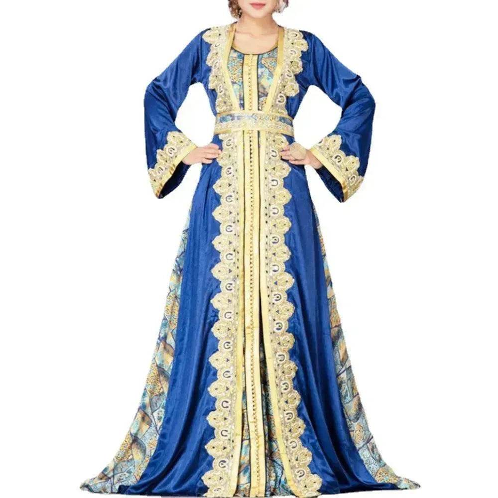 Middle Eastern Printed Dress Arab Robe
