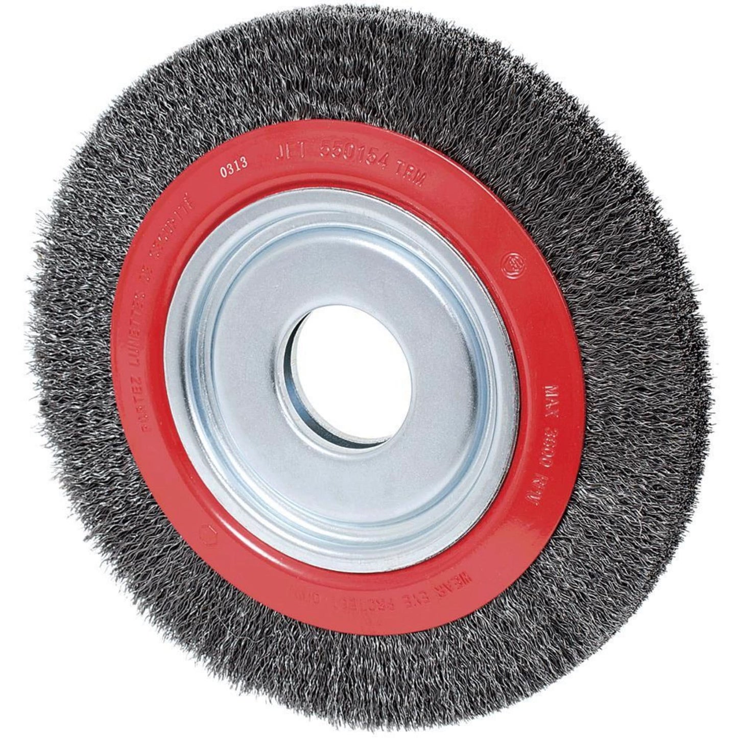 101C-2M Brosse circulaire à fils ondulés, 7" de diamètre, remplissage de 0,014", alésage de 1/2" à 2"