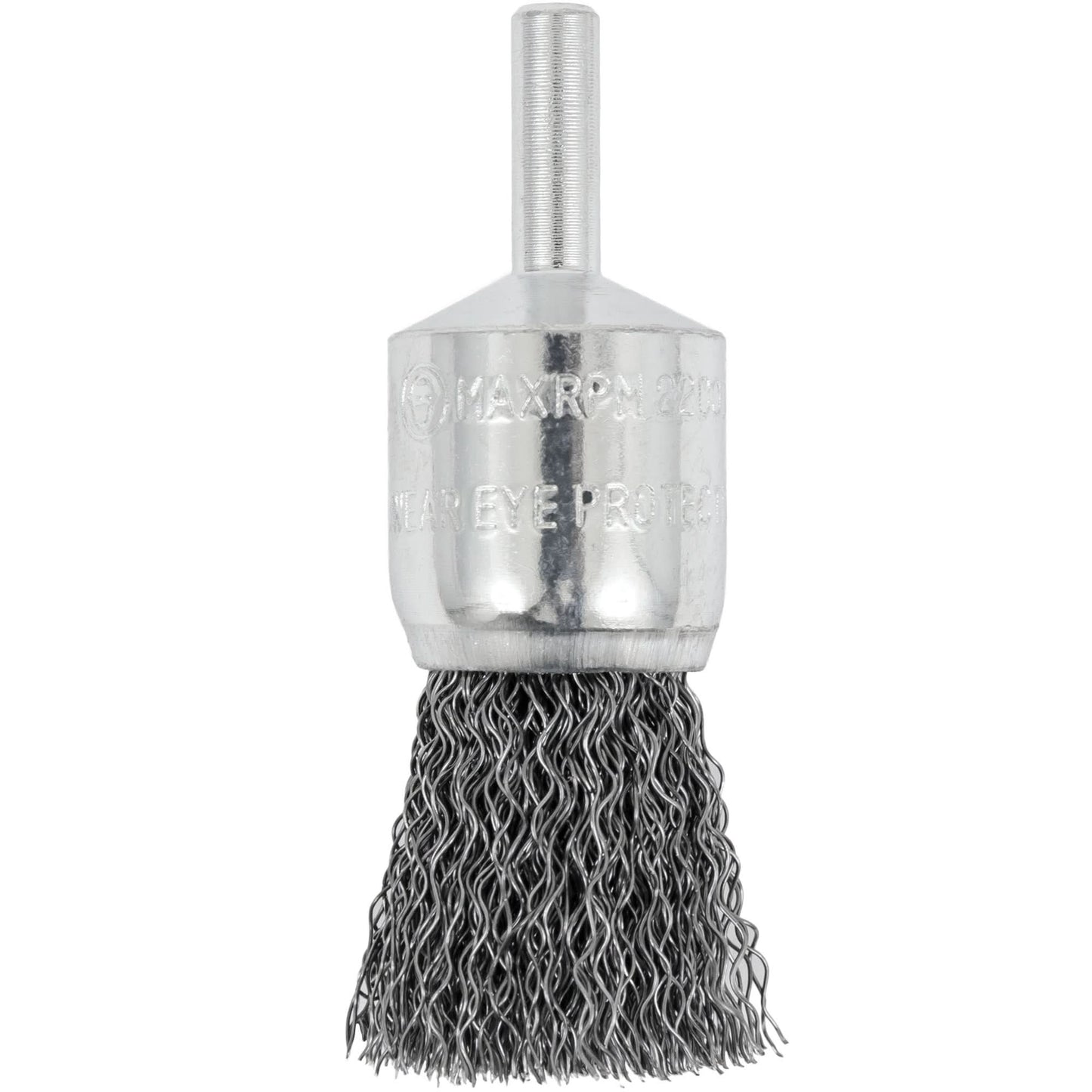 Shaft Mounted Crimped End Brush, 3/4", 0.012" Fill, 1/4" Shank