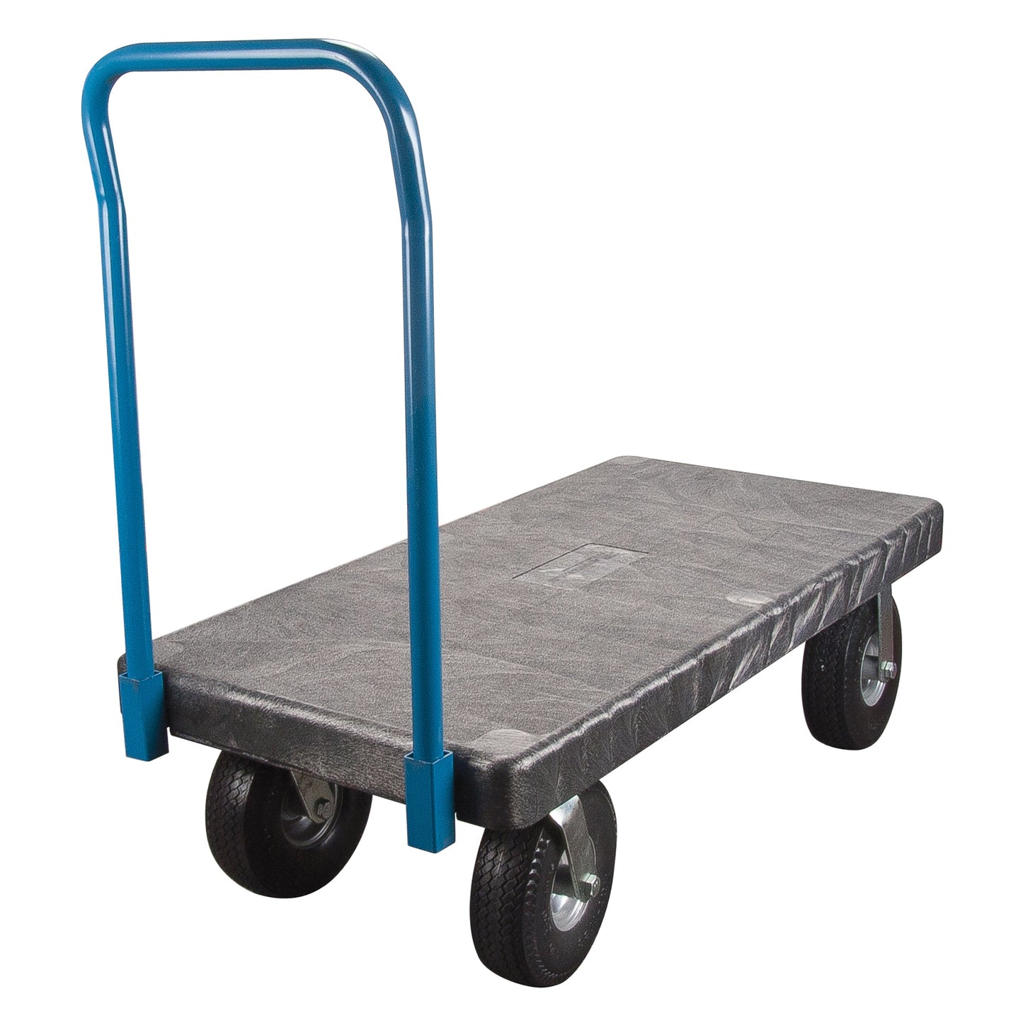 Plastic Platform Truck, 48" L x 24" W, 1000 lbs. Cap., Pneumatic Wheels