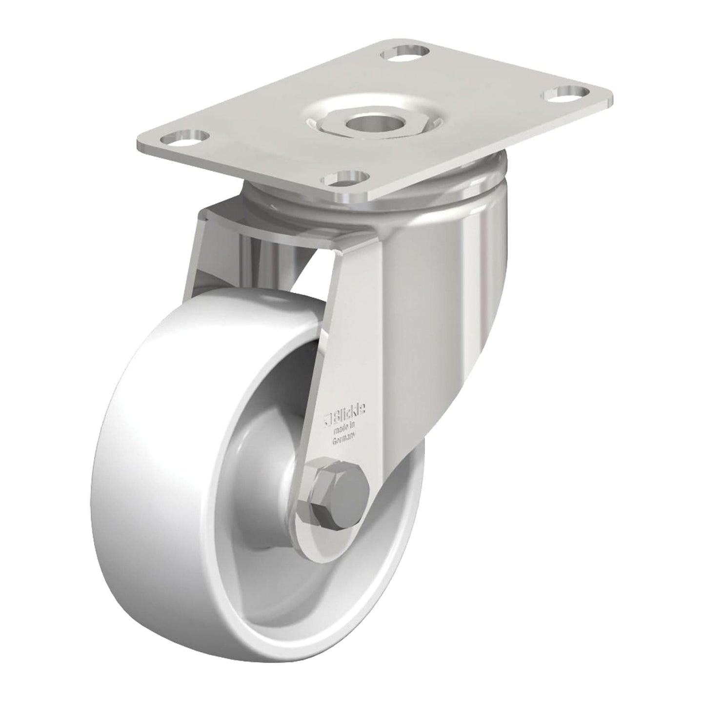 Impact-Resistant Caster, Swivel, 3-1/8" (79.5 mm), Nylon, 265 lbs. (120 kg.)