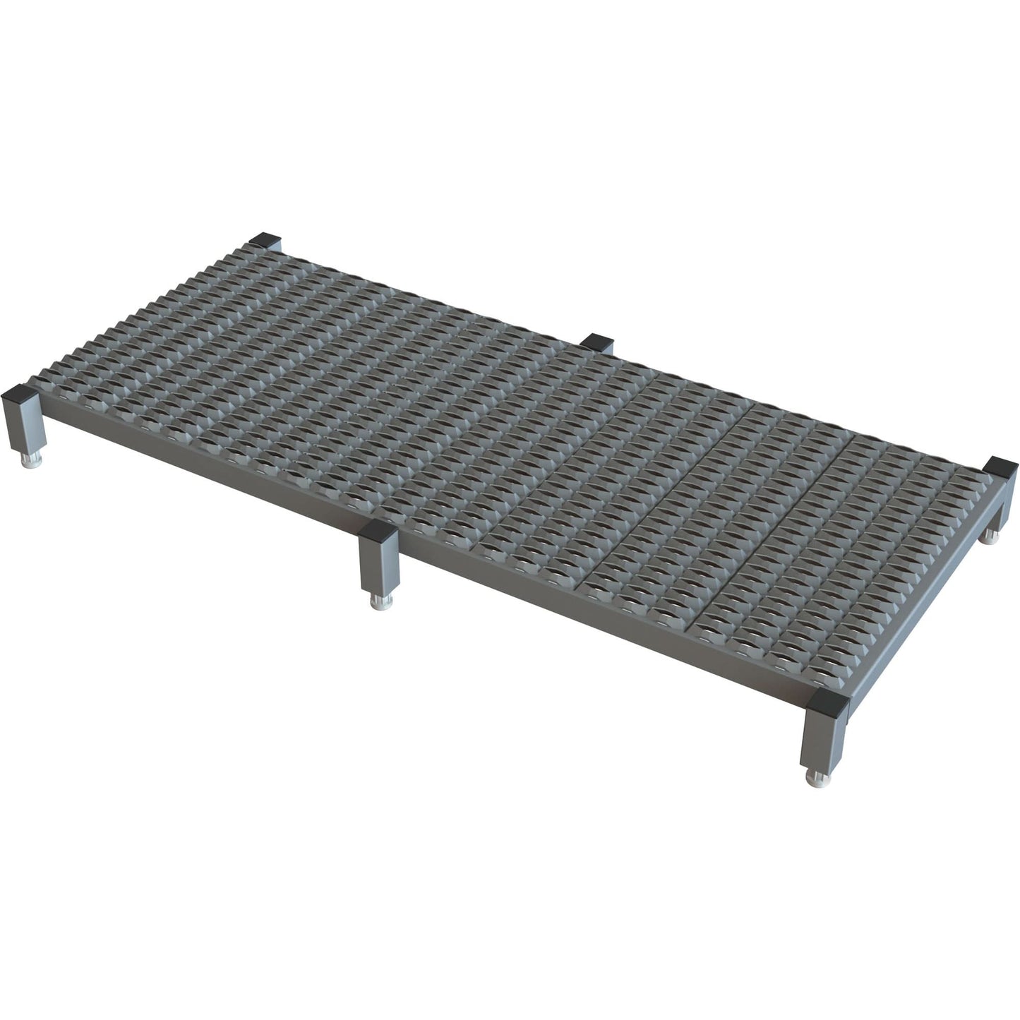 Adjustable Height One-Step Work Platform, 24" W x 59" D, 800 lbs. Capacity, All-Welded