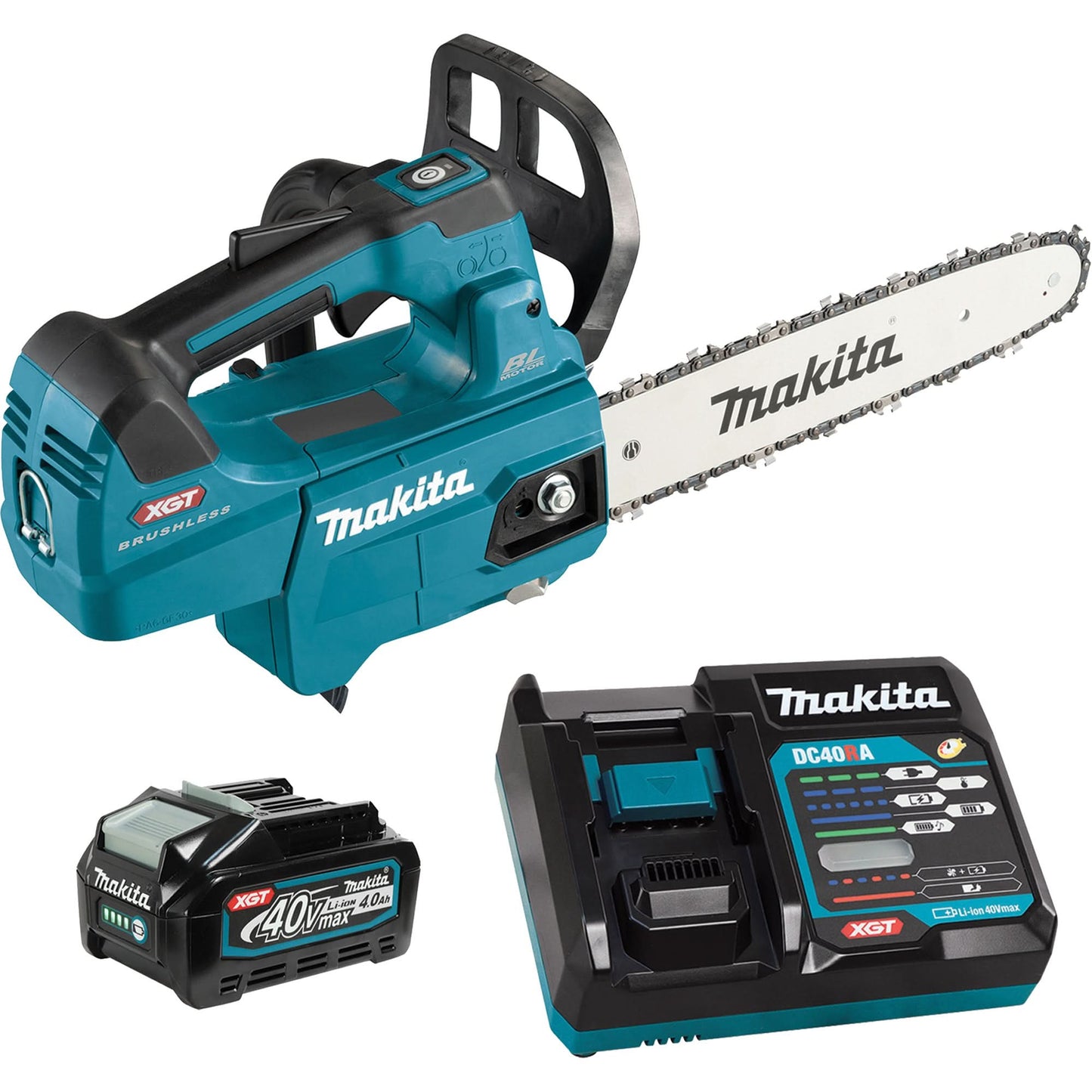 XGT Cordless Brushless Top Handle Chainsaw, 12", Battery Powered, 40 V