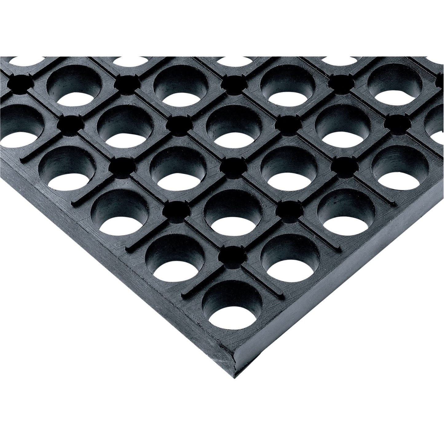 WorkSafe® No. 477 Mats, Slotted, 3' x 4' x 7/8", Black, Natural Rubber
