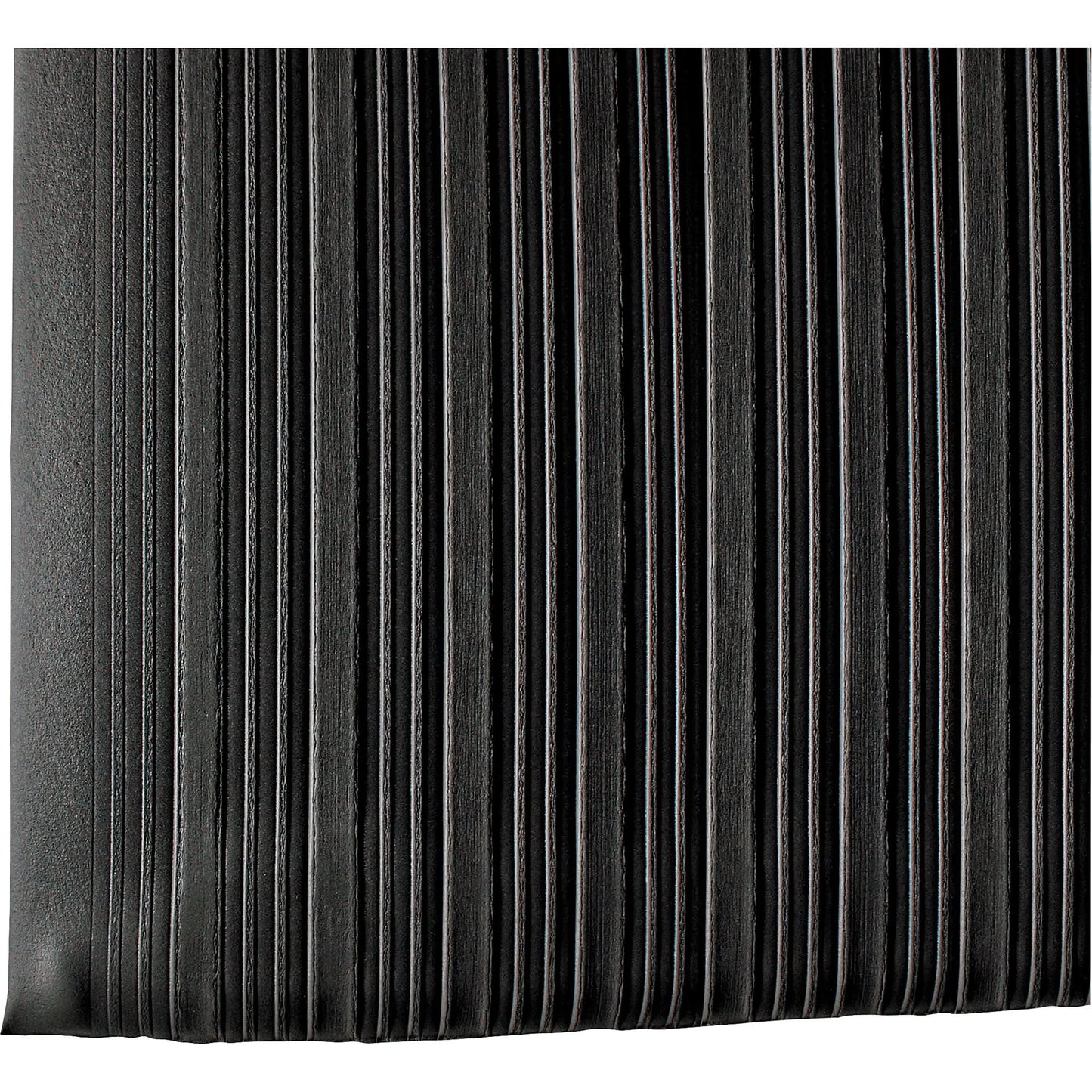 Deluxe Tuf Sponge No. 442 Mats, Ribbed, 2' x 8' x 5/8", Black, PVC Sponge