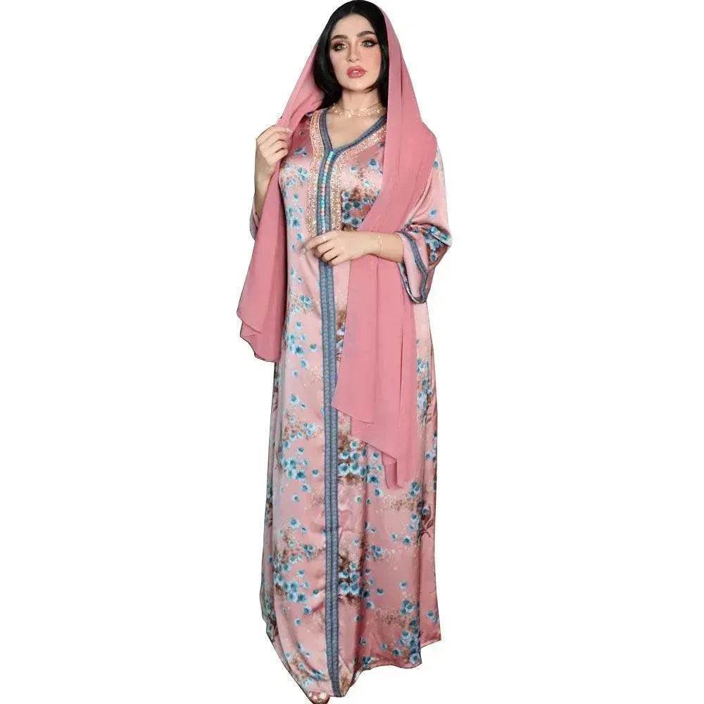 New Hot Diamond Arab Print Dress