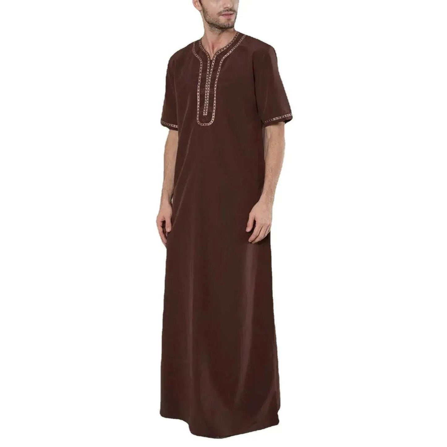 Fashionable and Elegant New Loose Men's Casual Arab Robe Moroccan Men's Jalabiya