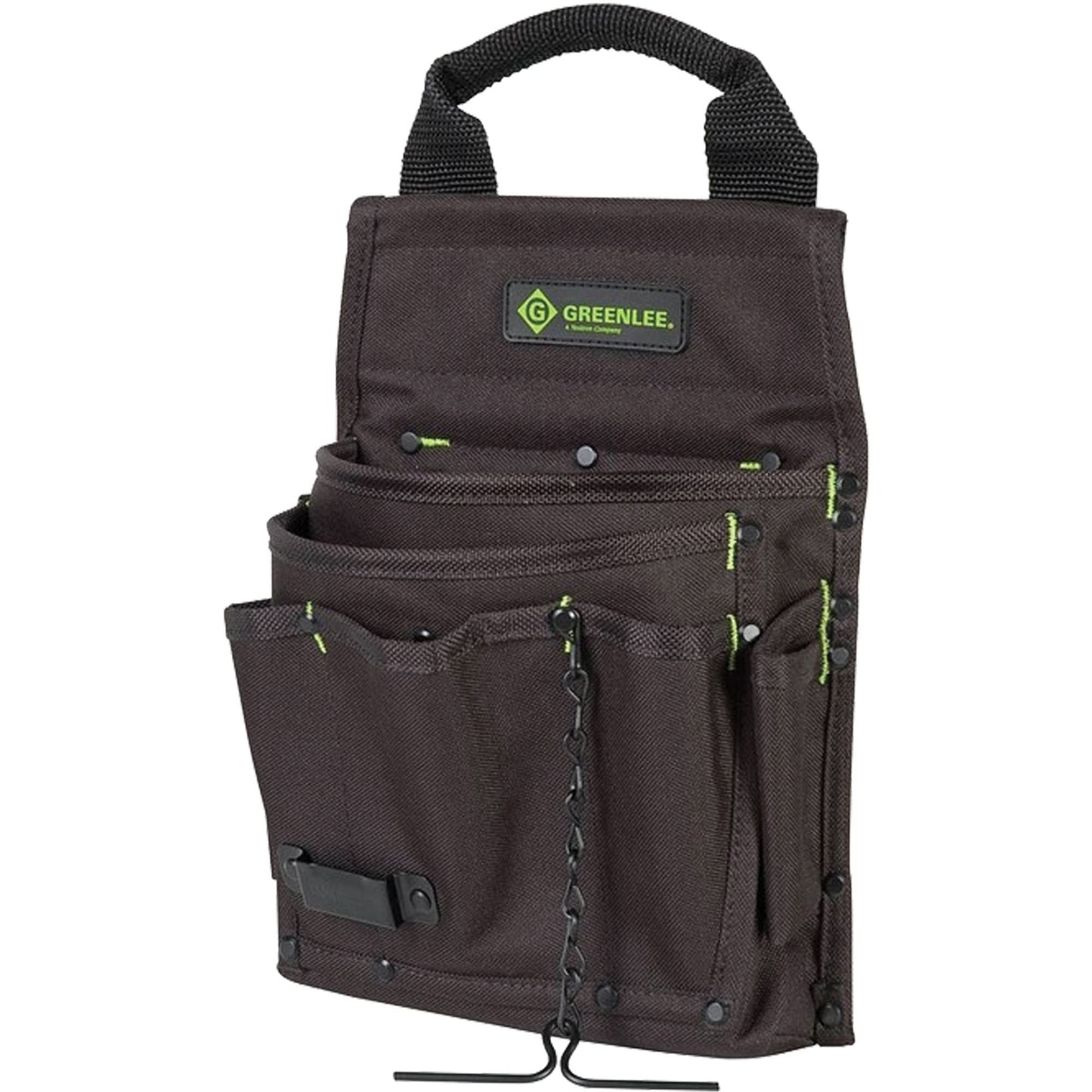 Tool Bag, Nylon, 7 Pockets, Black