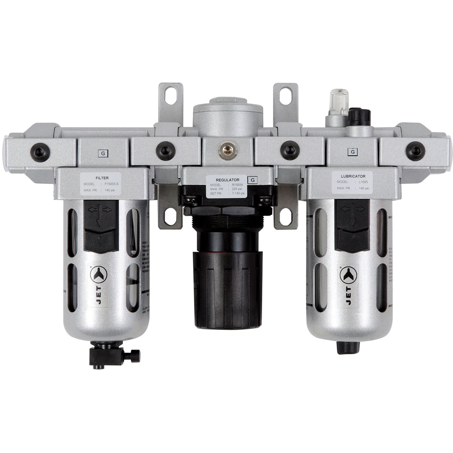 AFRLMS12 3-Piece Standard Air Filter, Regulator & Lubricator, 1/2" NPT