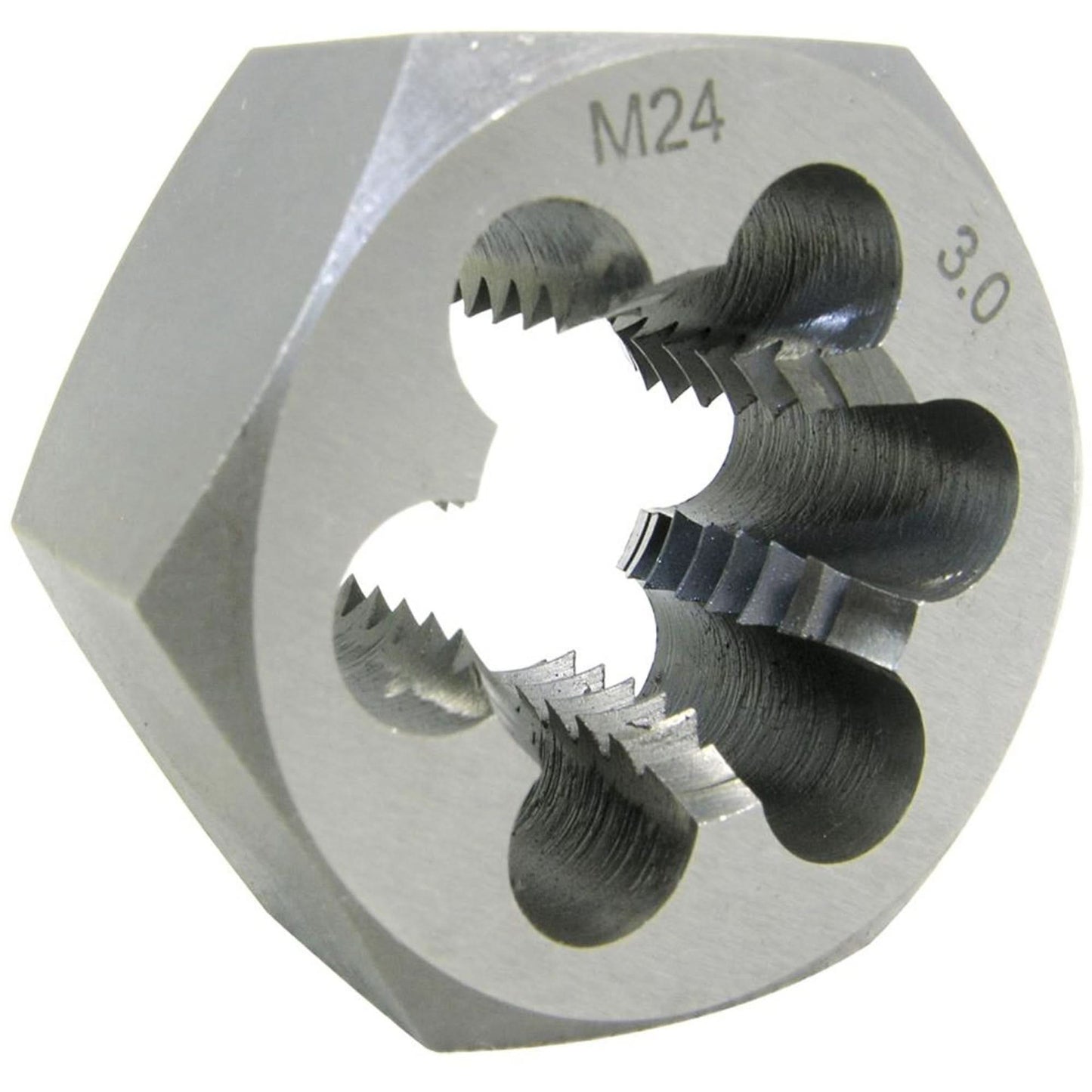 Filière métrique hexagonale, diamètre 1 po, filetage 8 mm-1,25, acier allié