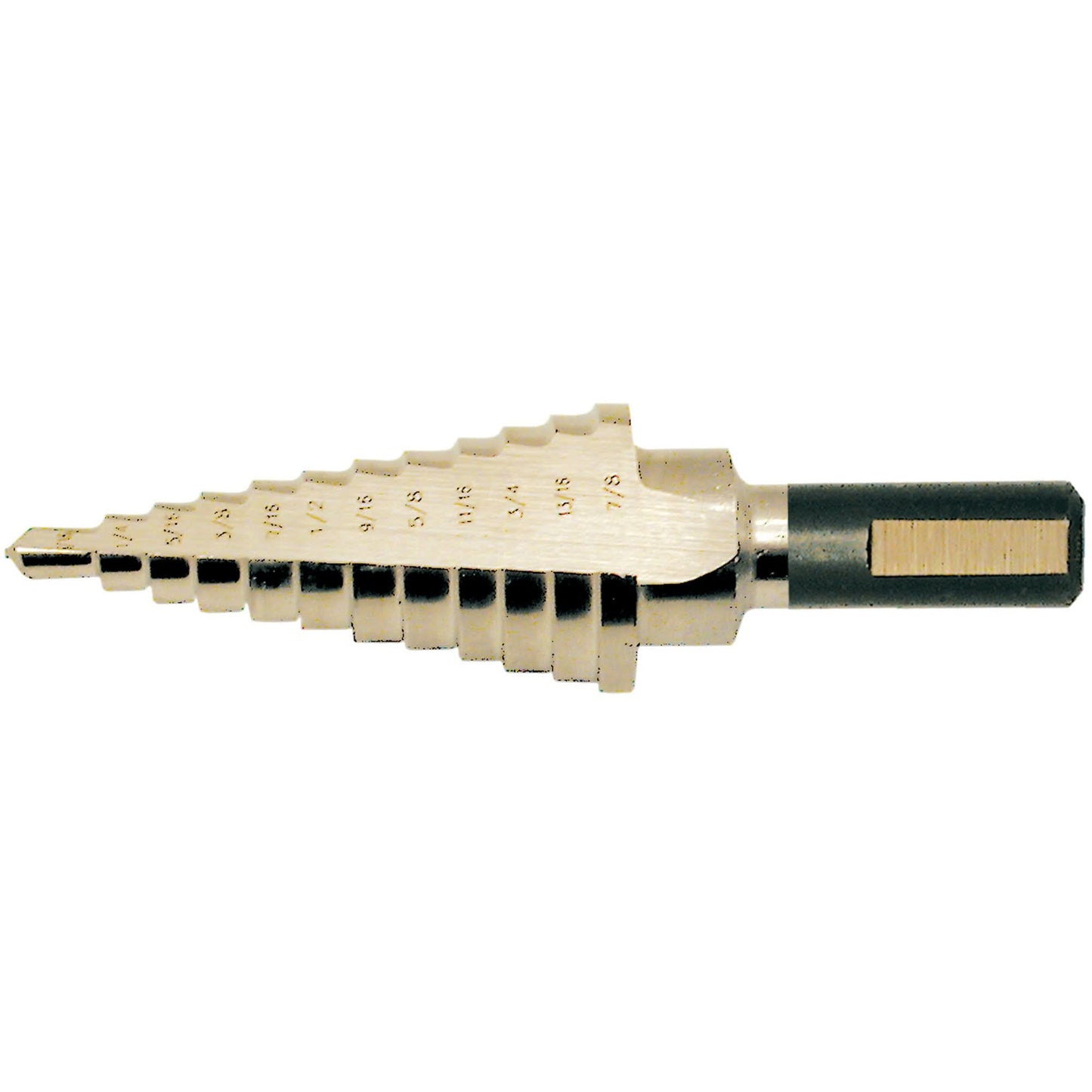 Super Premium Step Drill, 1/8" - 1/2" , 1/32" Increments, High Speed Steel