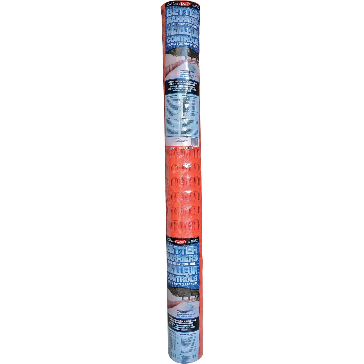 Snow Fence, 50' L x 4' W, Orange