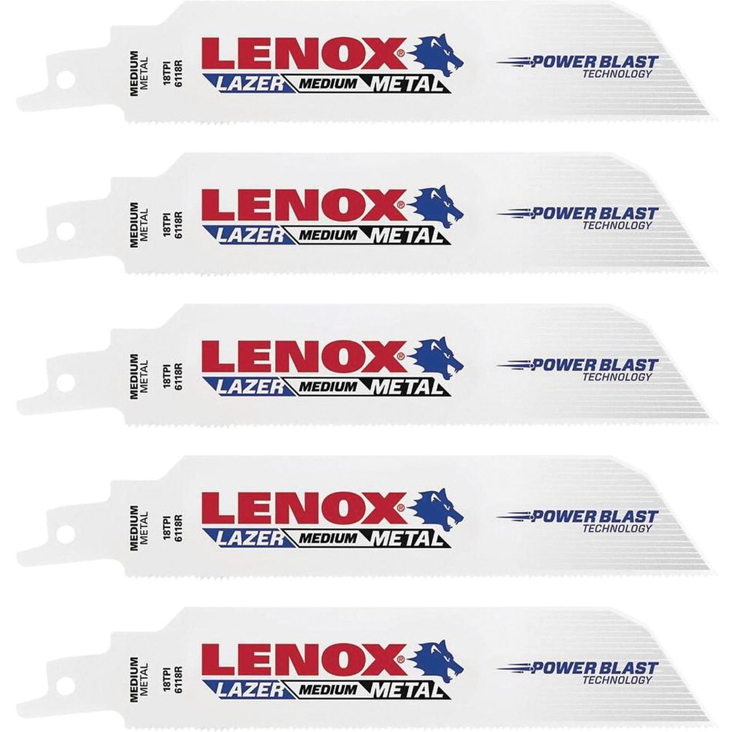 Lazer Metal Cutting Reciprocating Saw Blade, Bi-Metal, 18 TPI, 6" L