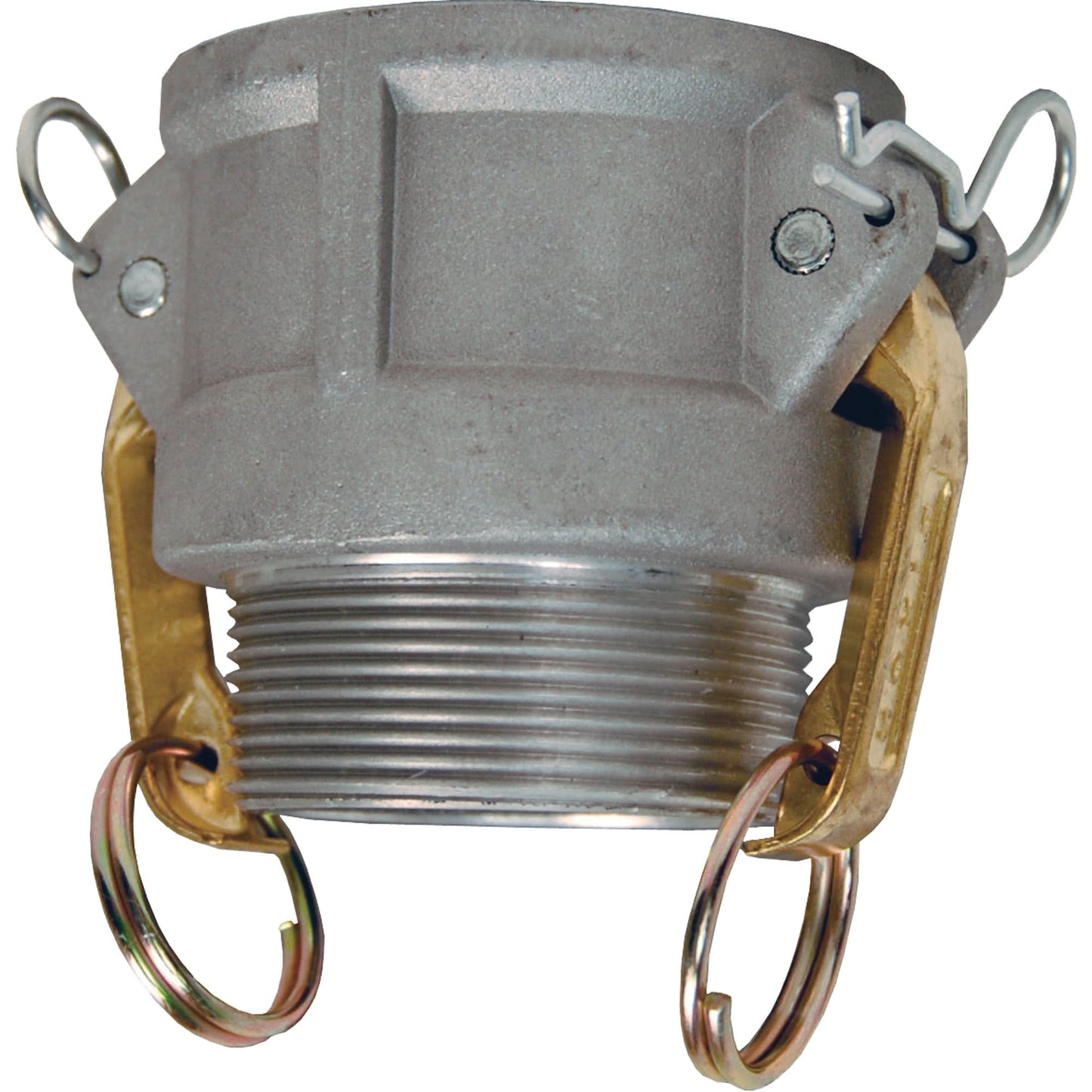 Global Cam & Groove Coupler, Aluminum, Type B, 4", Male NPT, 125 PSI