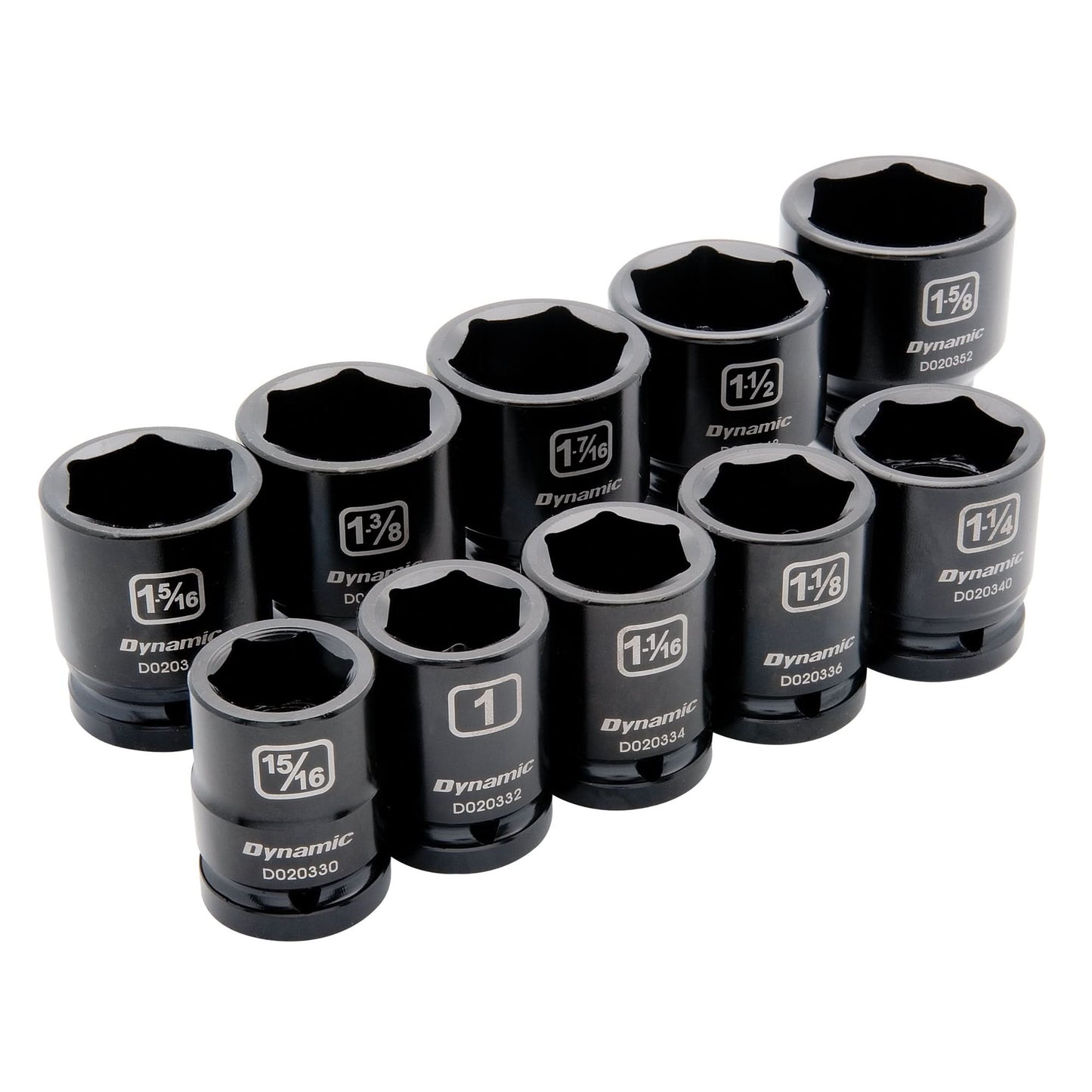 SAE Socket Set, 10 Pcs, Impact, 3/4" Drive Size