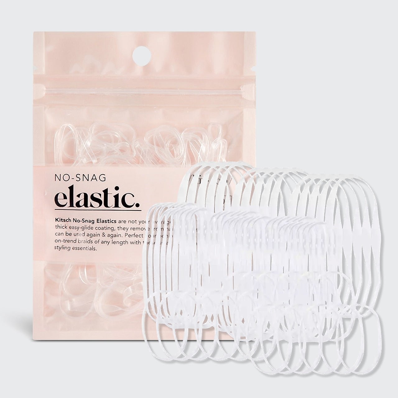 No-Snag Elastic Bands – 100 Piece Set (Clear)