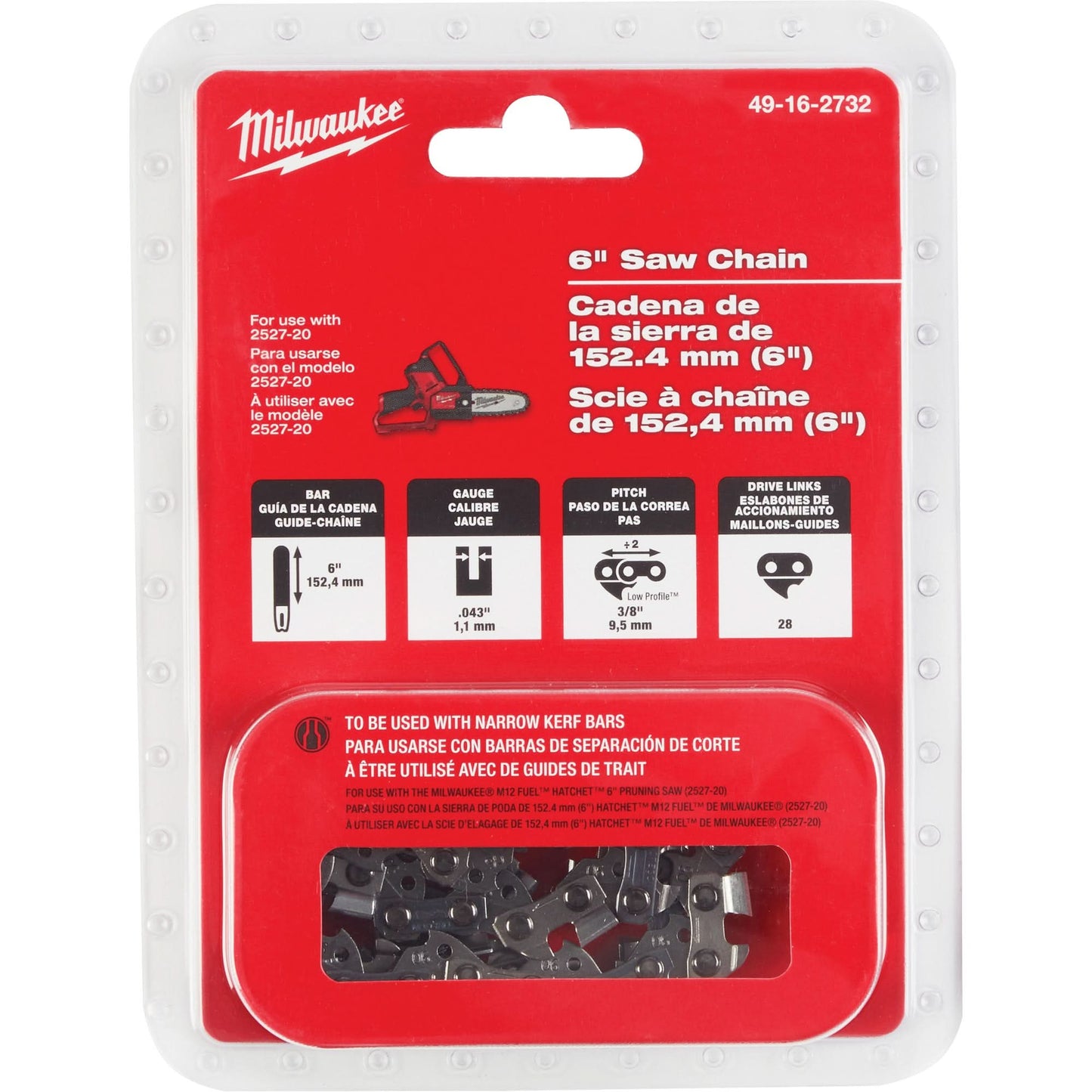 M12 Fuel™ Hatchet™ 6" Saw Chain