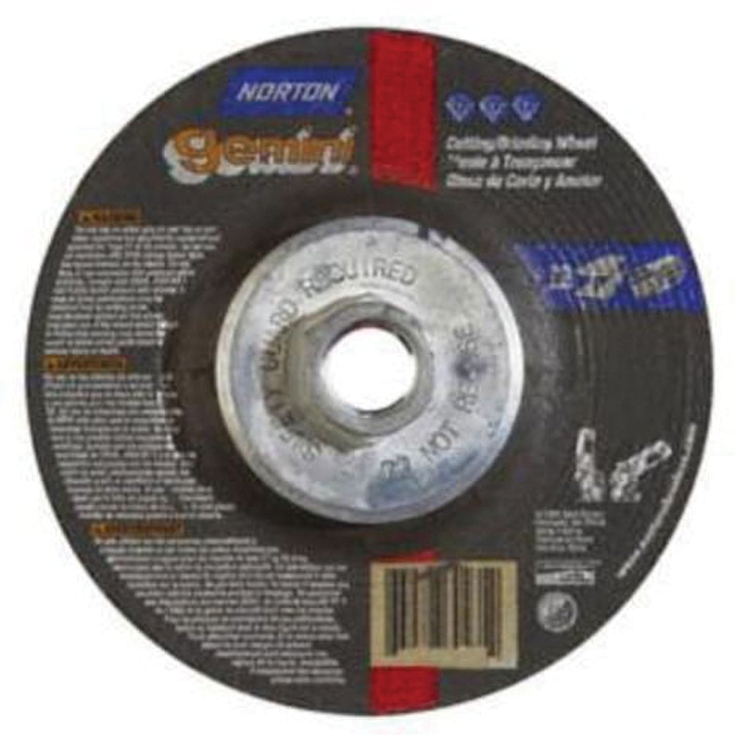Gemini® Grinding and Cutting Wheel, 4-1/2" x 1/8", 5/8"-11 Arbor, Type 27, Aluminum Oxide, 13580 RPM