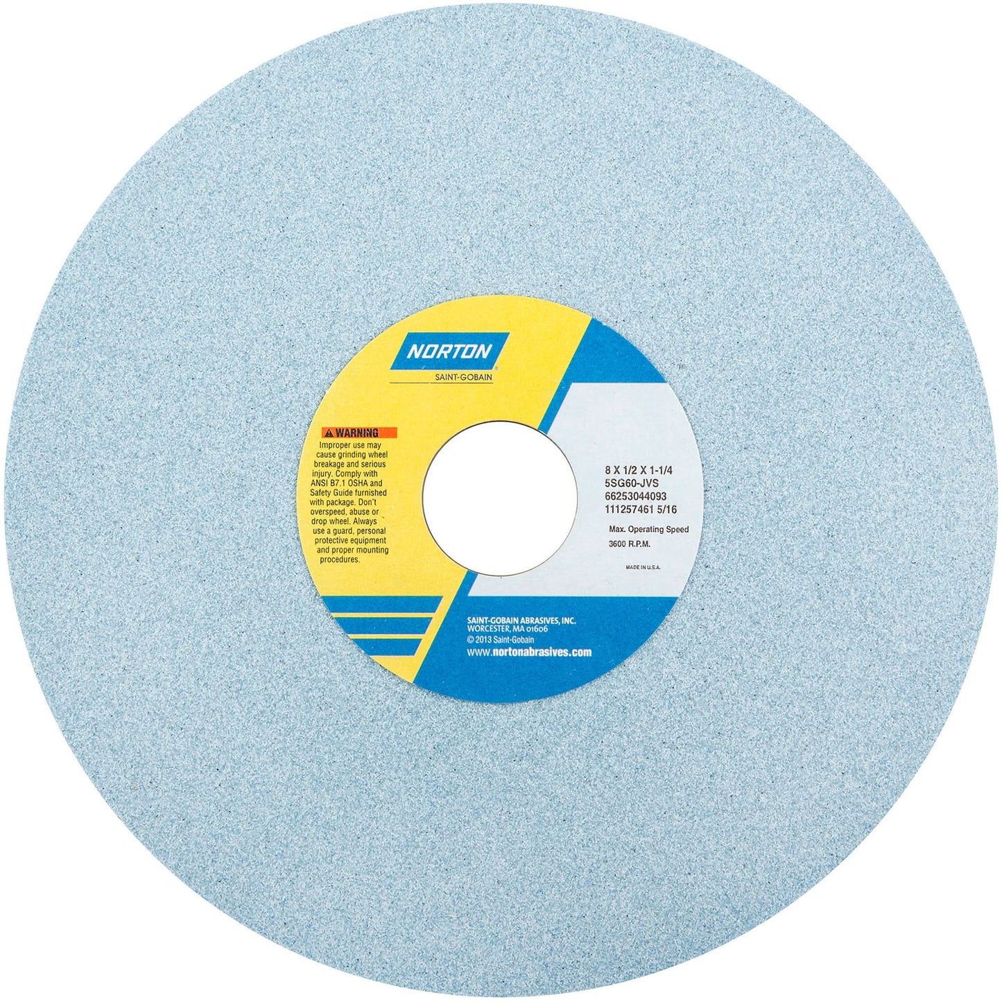 Tool Room Wheel, Ceramic, 8" x 1/2"
