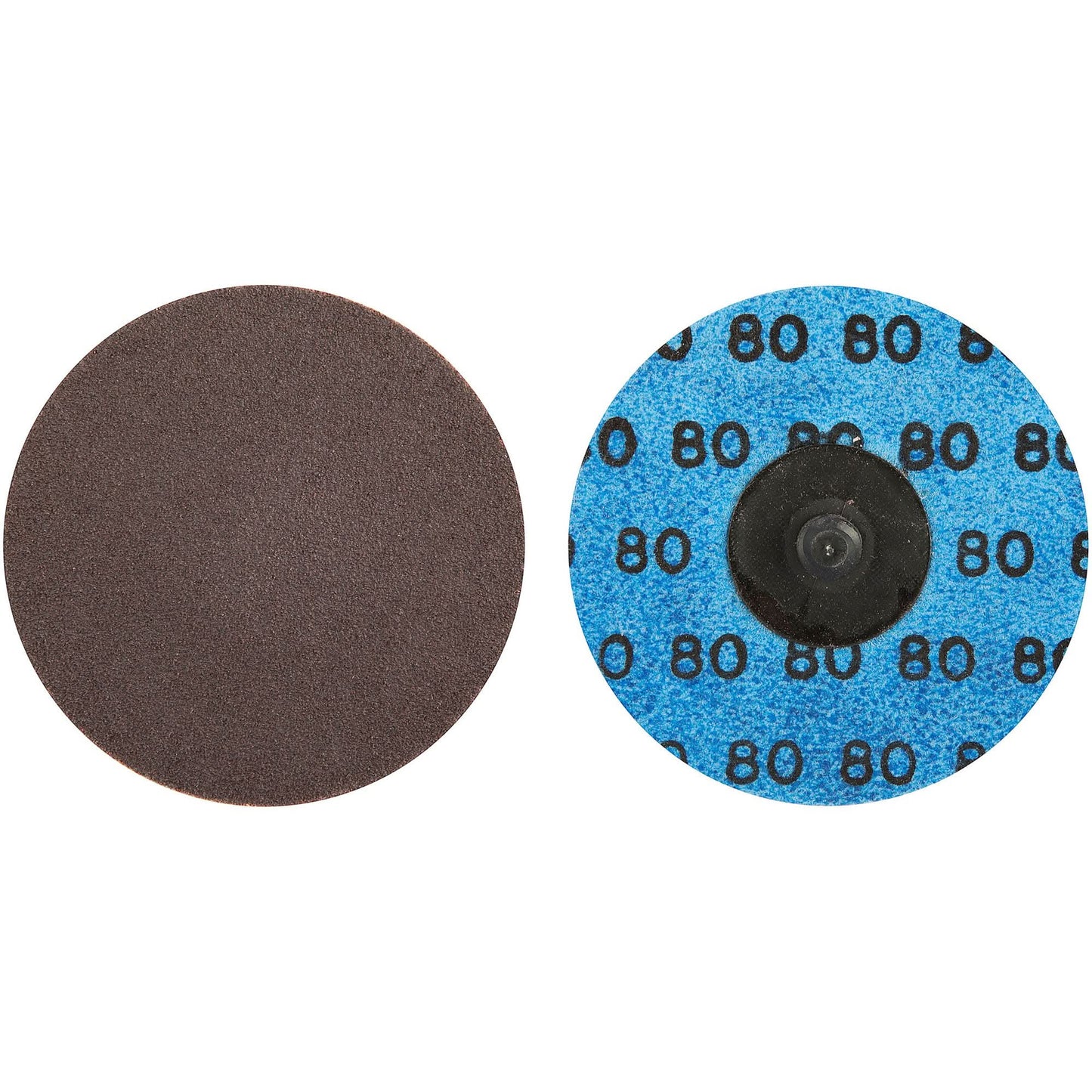 Quick-Change Cloth Disc, 3" Dia., 80 Grit, Aluminum Oxide