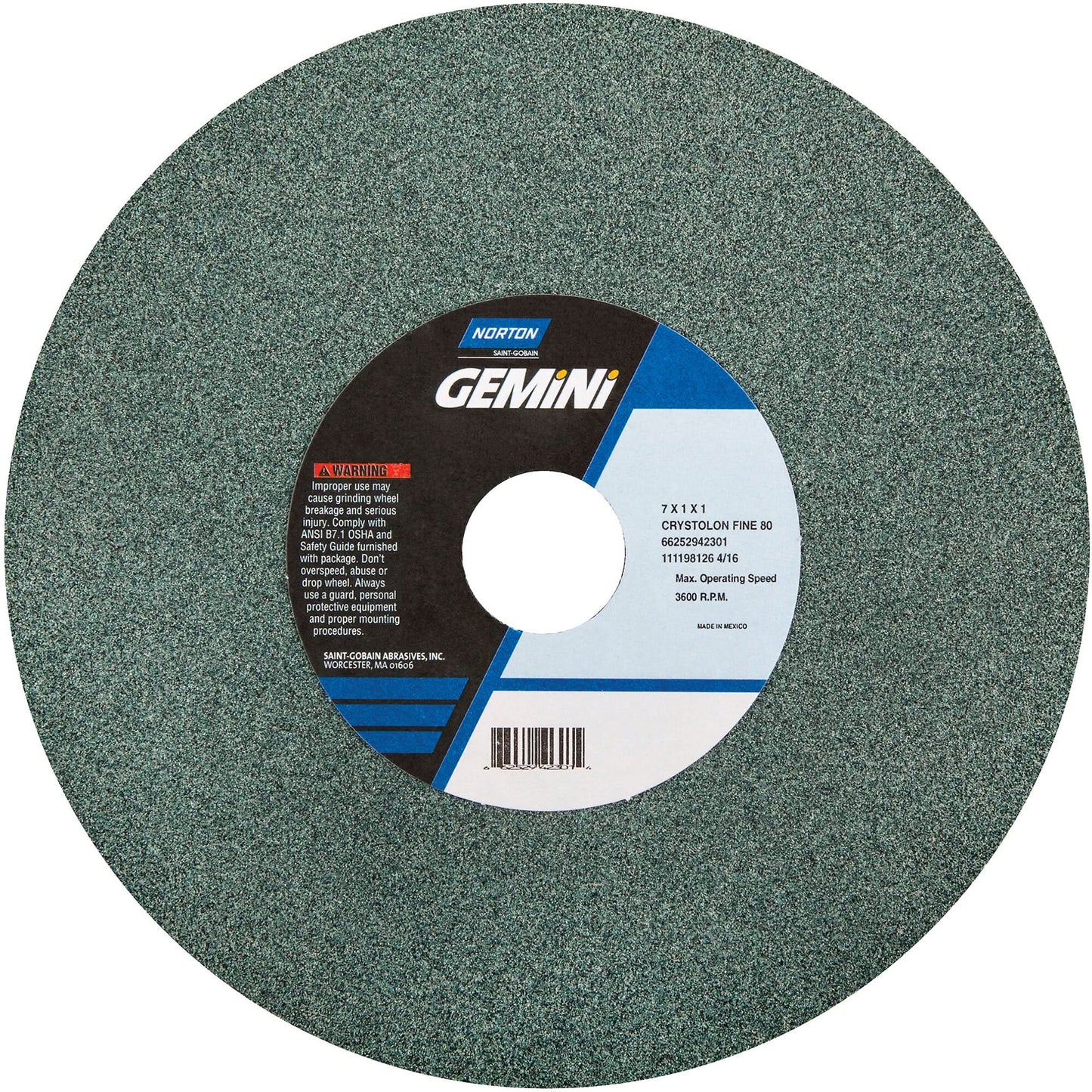 Bench Grinding Wheels - Gemini, 6" x 1", 1" Arbor