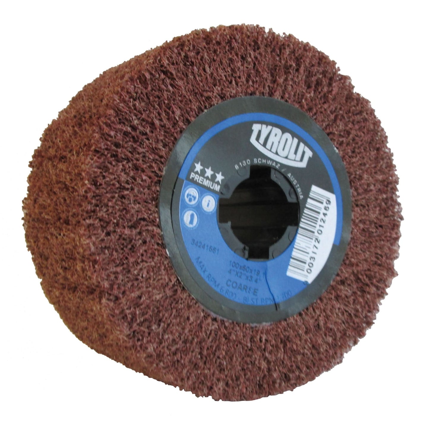 Pro-Line Surface Conditioning Drum, 4" Dia. x 2" W, 3/4" Arbor, Coarse Grit, Aluminum Oxide