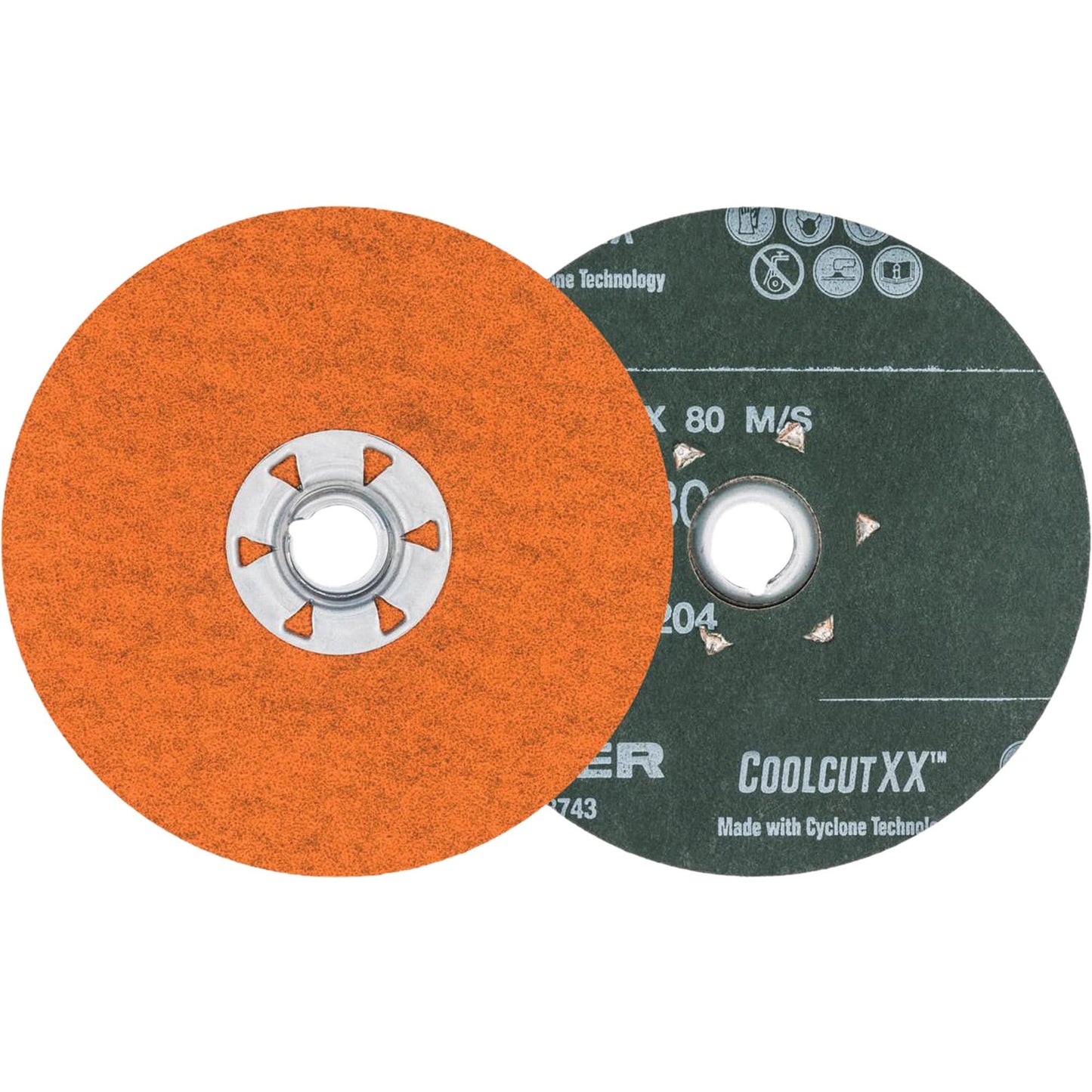 Coolcut XX™ Sanding Disc, 4-1/2" Dia., 80 Grit, Ceramic