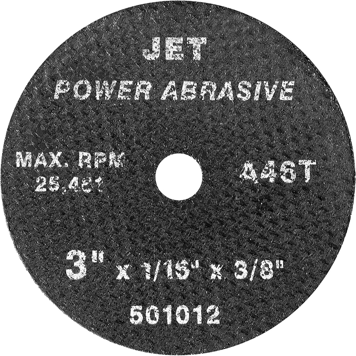 Power Abrasive A46T Cut-Off Wheel, 3" x 1/16", 3/8" Arbor, Type 1, 25460 RPM
