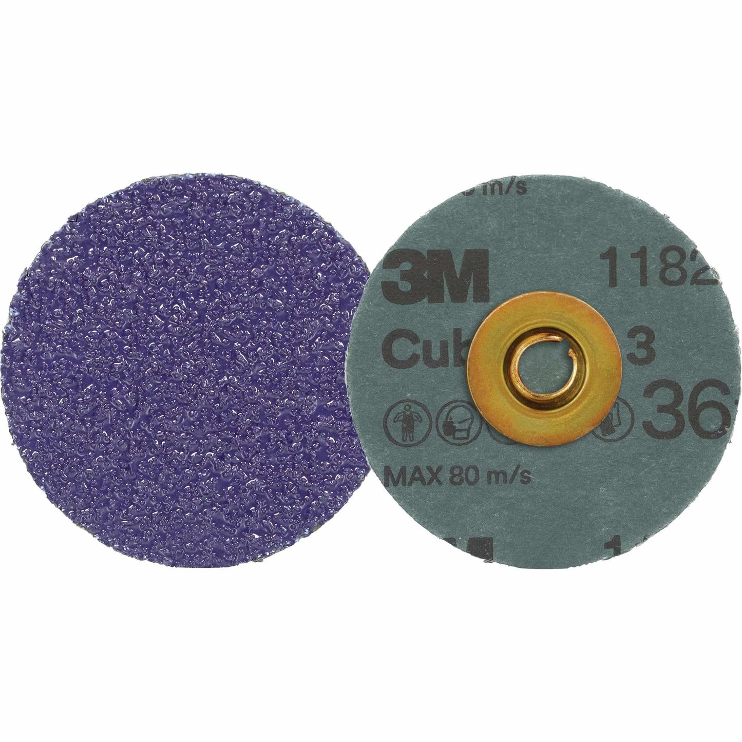 Cubitron™ 3 Roloc™ Fibre Disc 1182C, 3" Dia., 36+ Grit, Ceramic