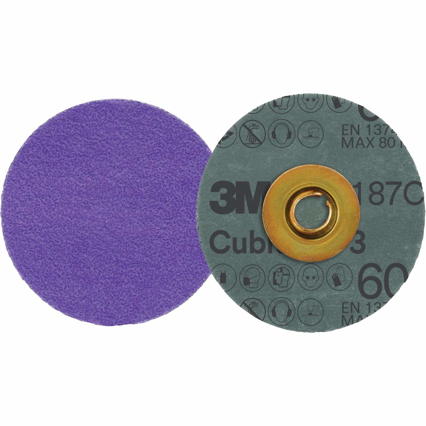 Cubitron™ 3 Roloc™ Fibre Disc, 3" Dia., 60+ Grit, Ceramic