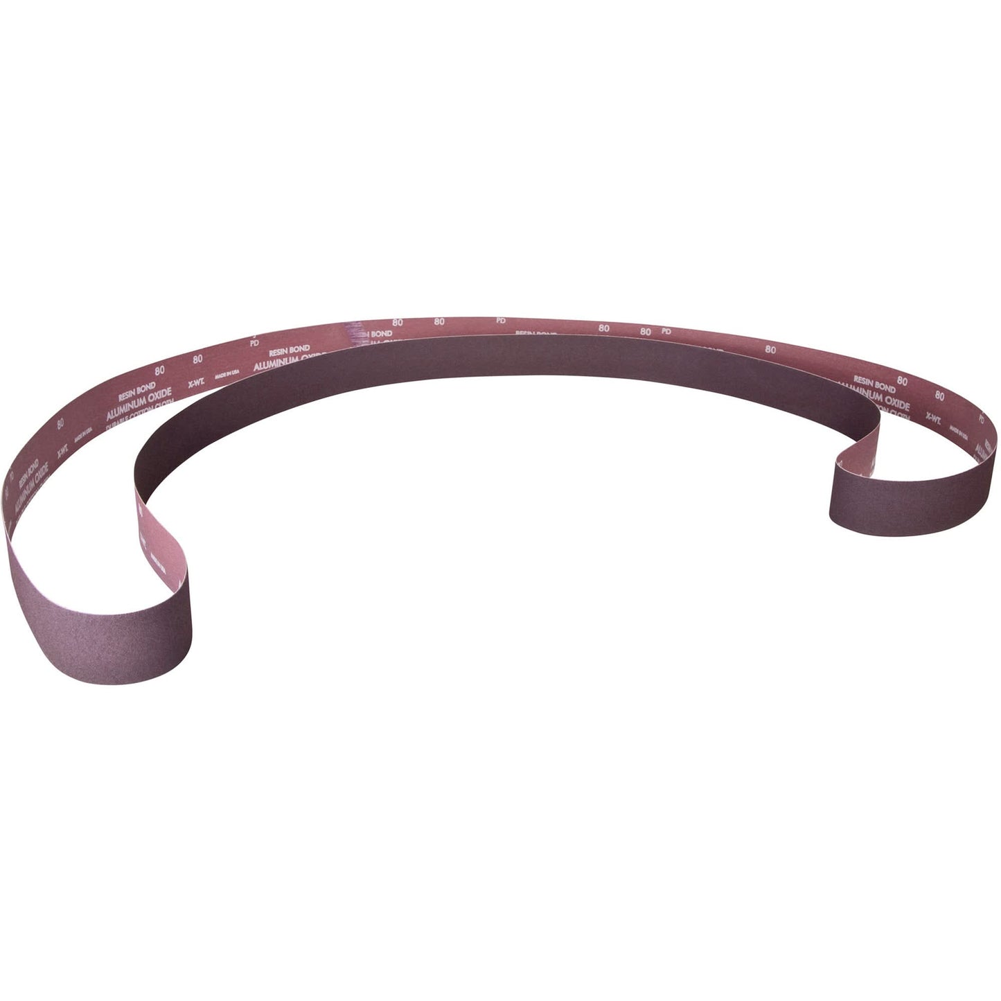 Metalite® Narrow Backstand Sanding Belt, 3" W x 132" L, Aluminum Oxide, 180 Grit