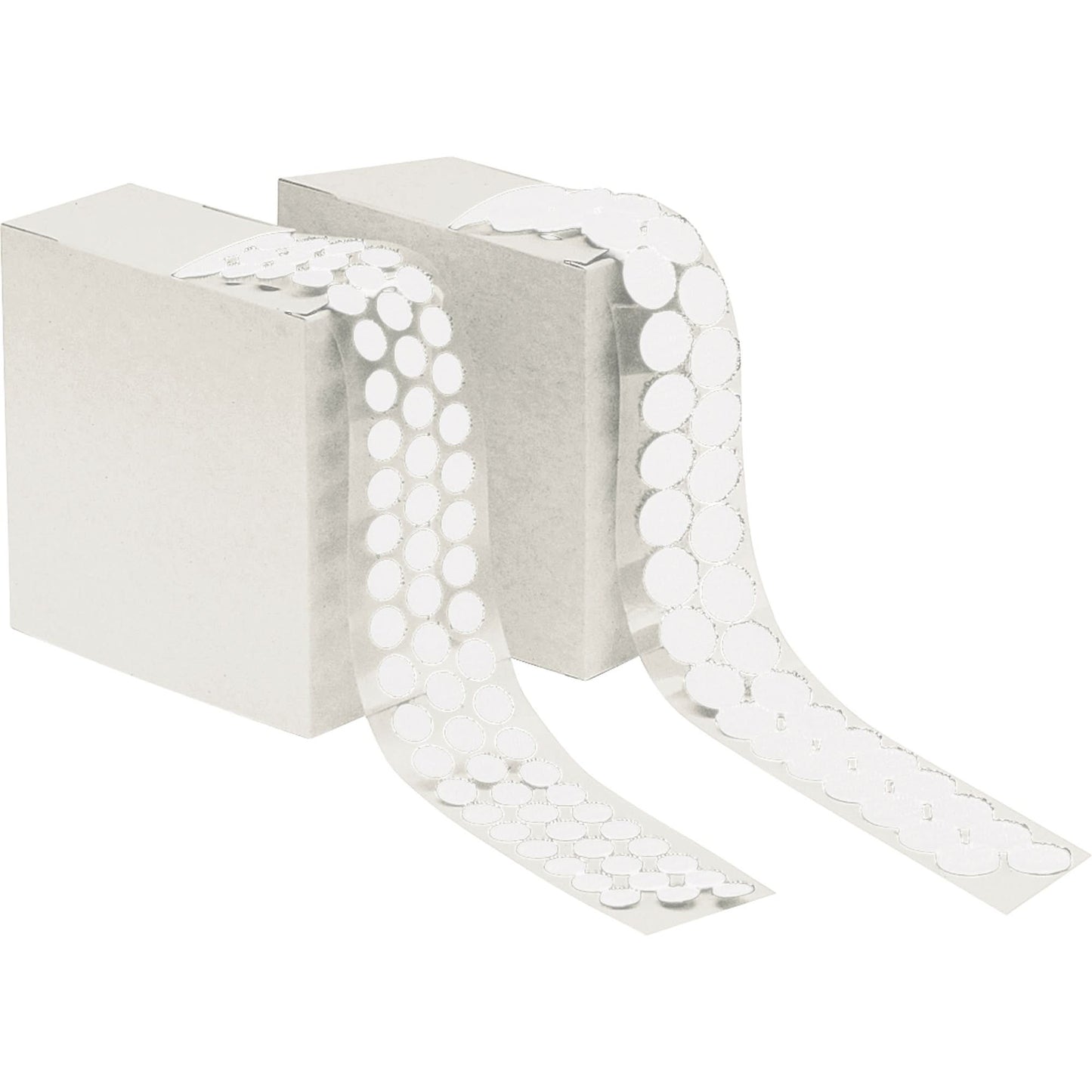 Fastener Dots, Hook, 3/4" Dia., Adhesive, White