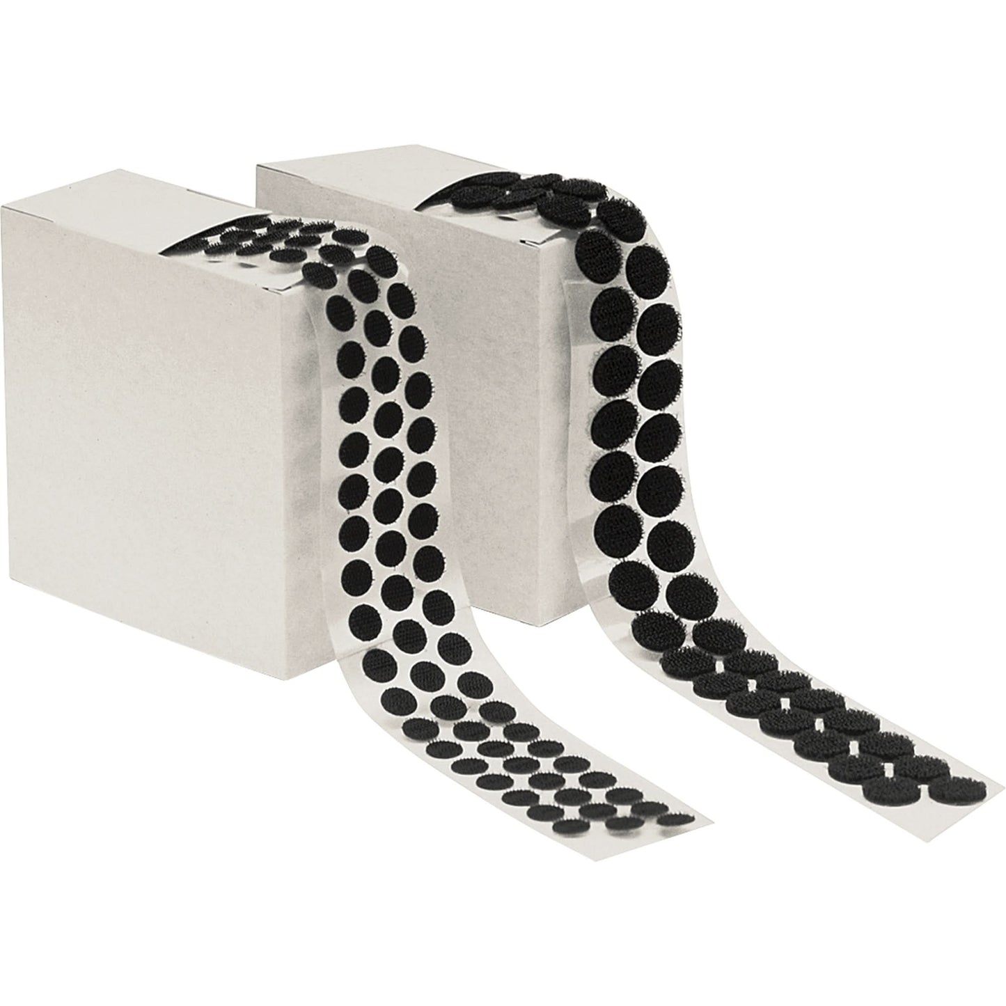 Fastener Dots, Hook, 1/2" Dia., Adhesive, Black
