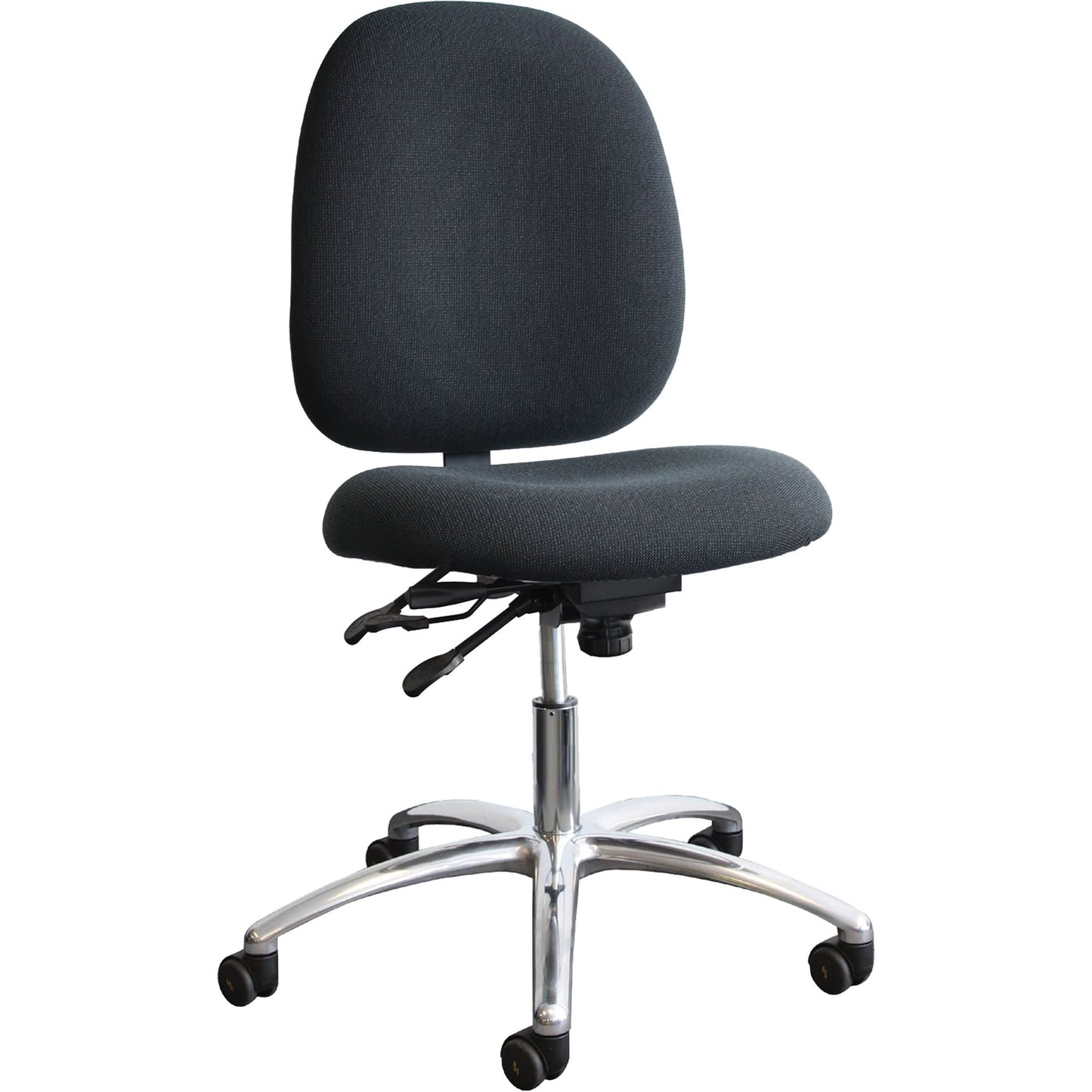 ESD (Electrostatic Dissipative) Shoptech Seating, Fabric, Black, 275 lbs. Capacity