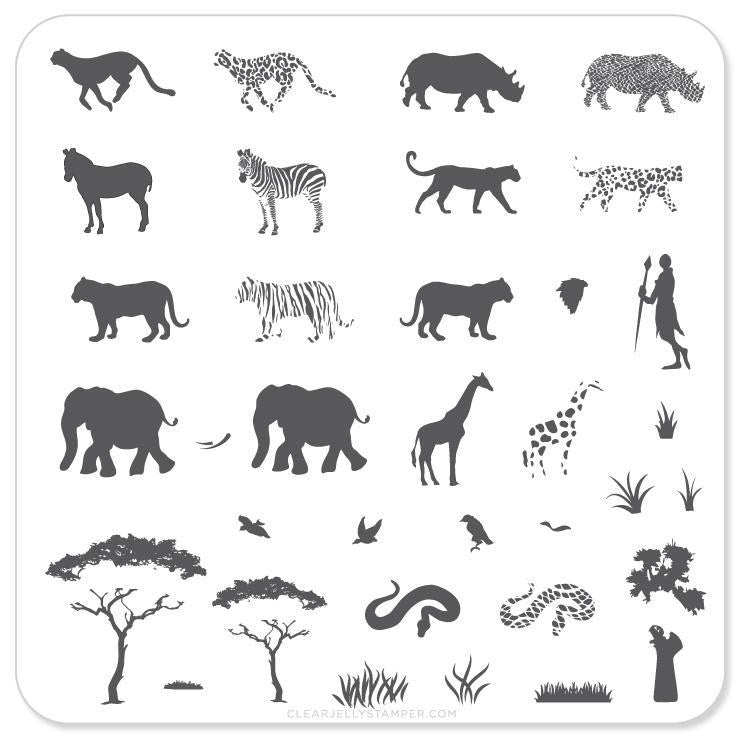 Clear Jelly Stamper - Out of Africa
