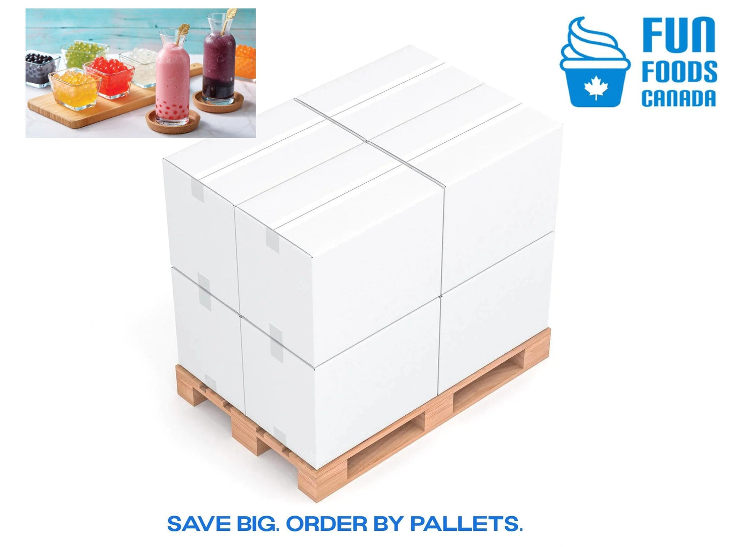 Kiwi Bursting Boba® | Popping Boba | 490g Mini Tub | 6 Mini Tubs Per Case | 90 Cases Per Pallet | Ships Free Within Canada on Orders Above CAD $199