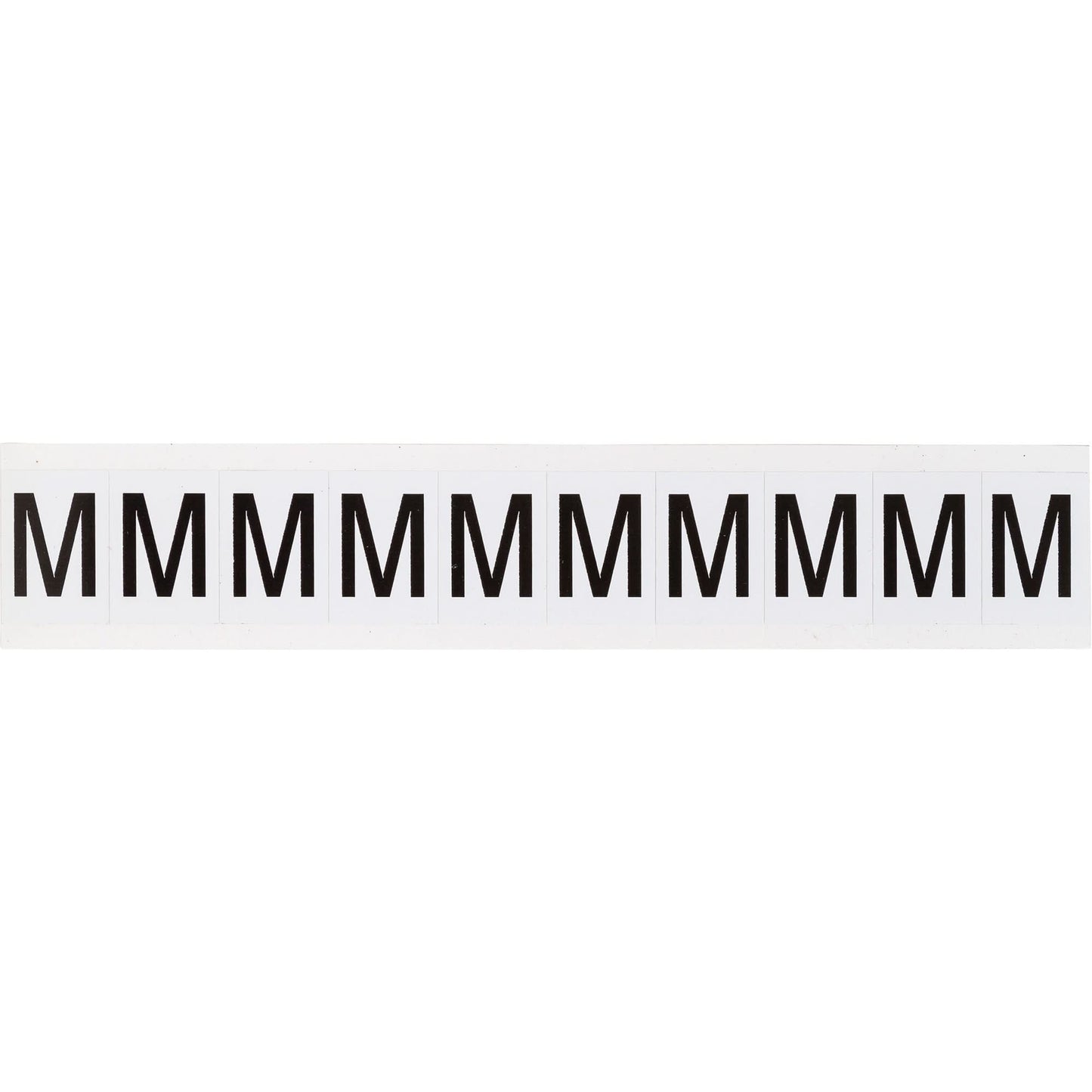 Individual Number & Letter Labels, M, 1" H, Black on White