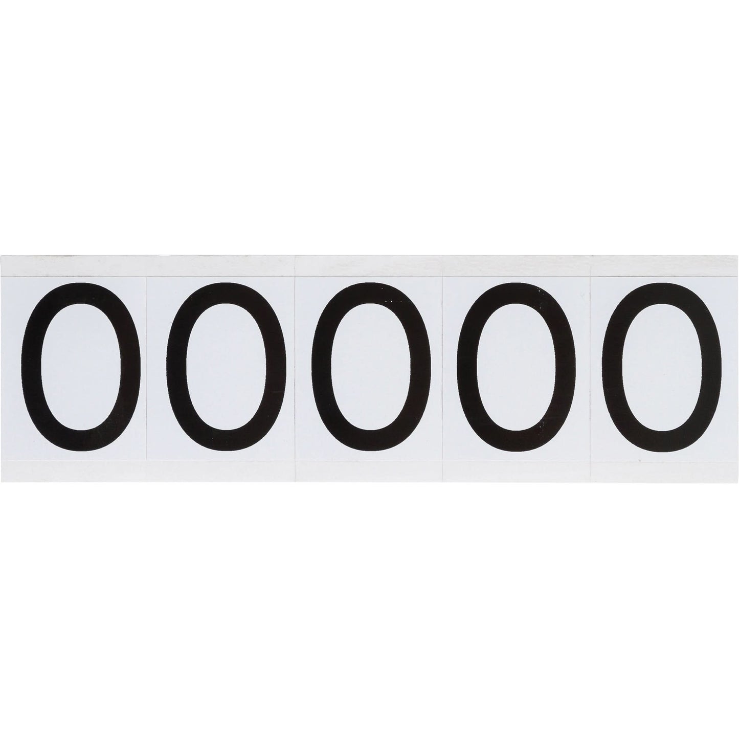 Individual Number & Letter Labels, O, 2" H, Black on White