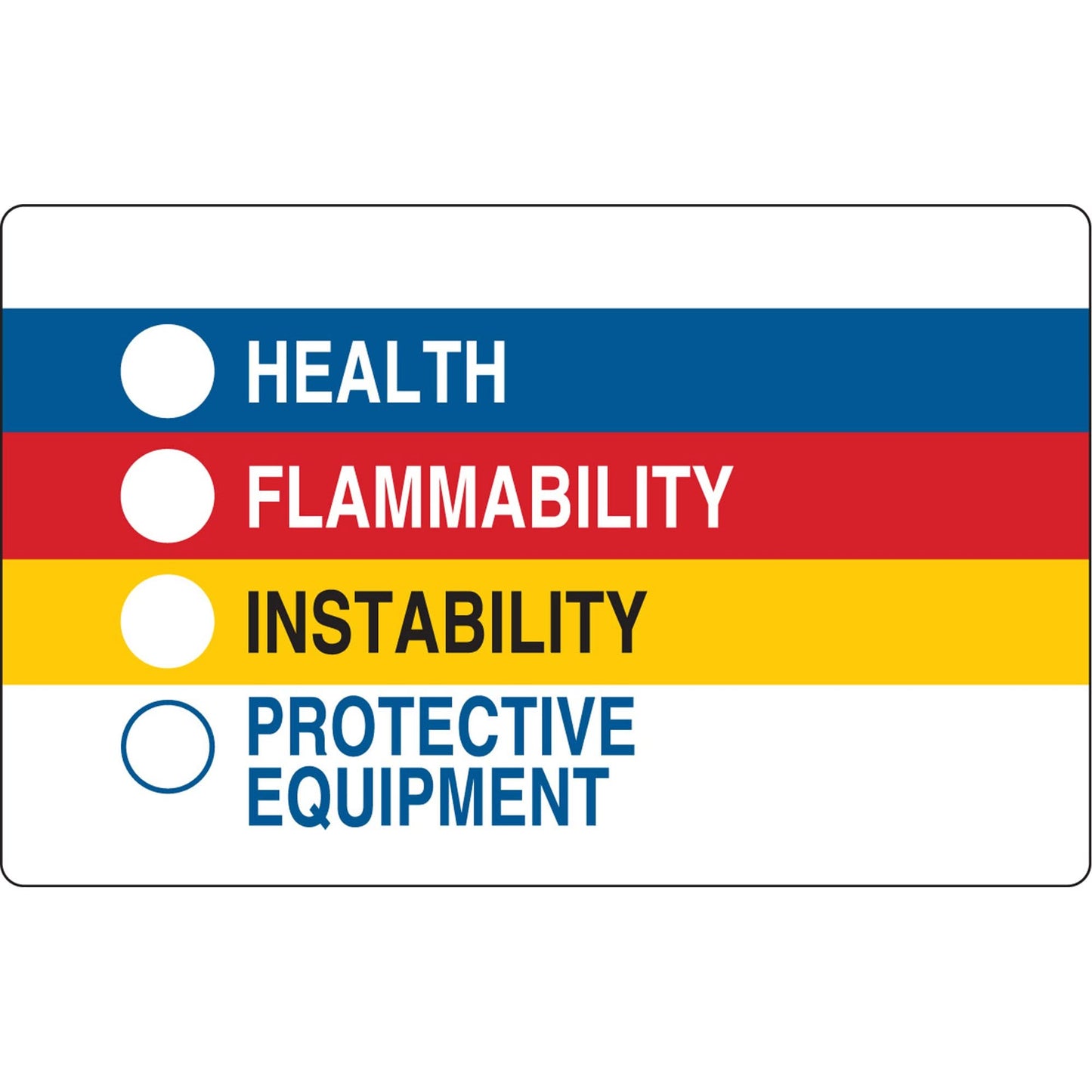 "Protective Equipment" Self-Laminating Labels, Paper, Roll, 3" L x 1-7/8" W