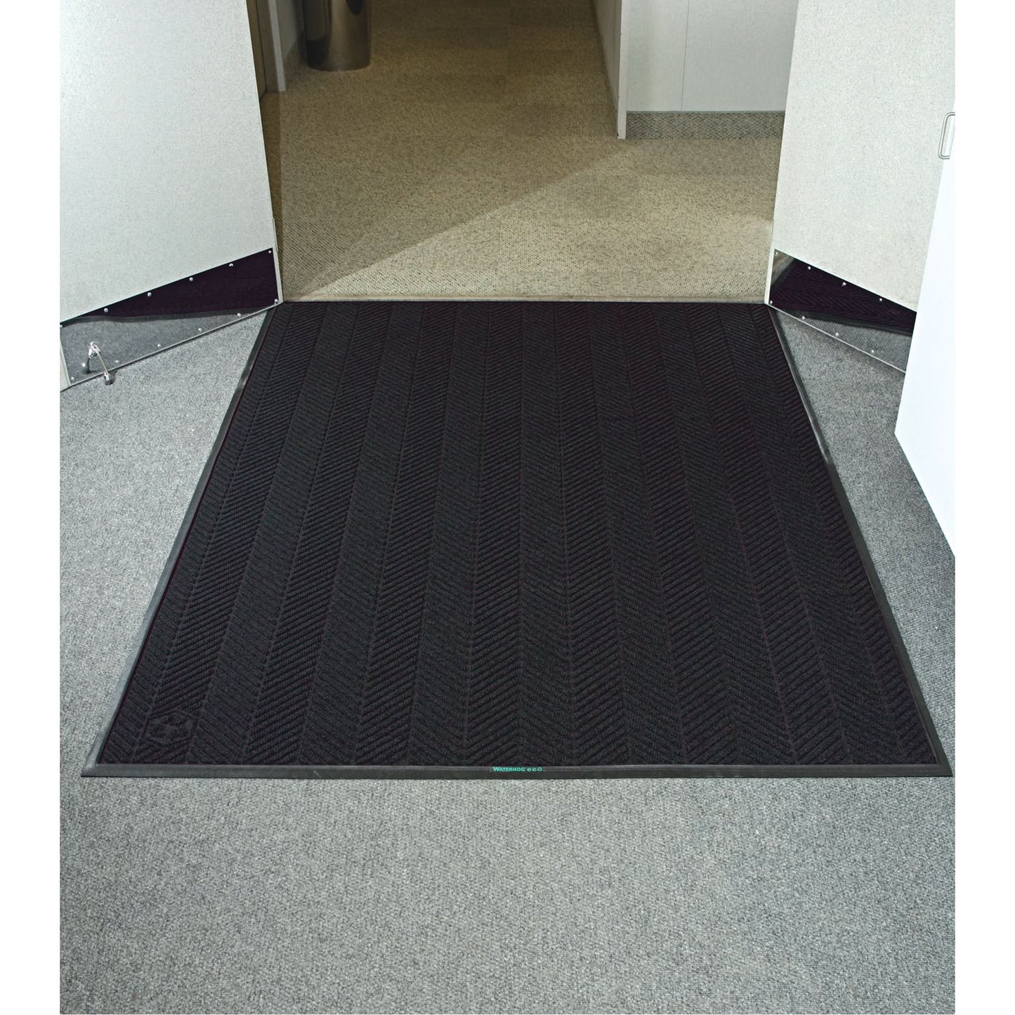 Waterhog® Eco Elite Matting, Wiper/Scraper, 6' x 6' x 3/8", Black Smoke