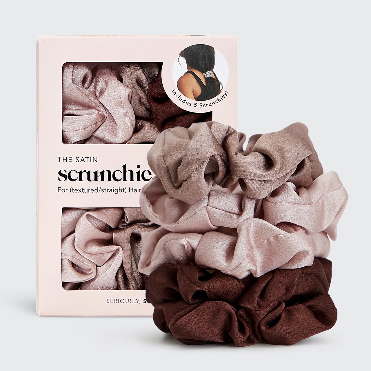 Satin Sleep Scrunchies – 5 Piece Set