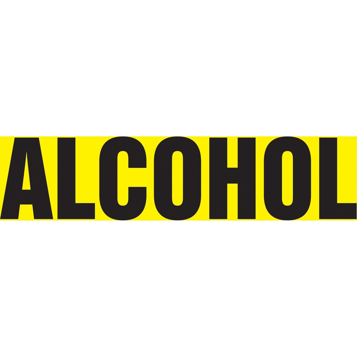 Marqueur de tuyau "Alcool", auto-adhésif, 1-1/2" H x 8" L, noir sur jaune