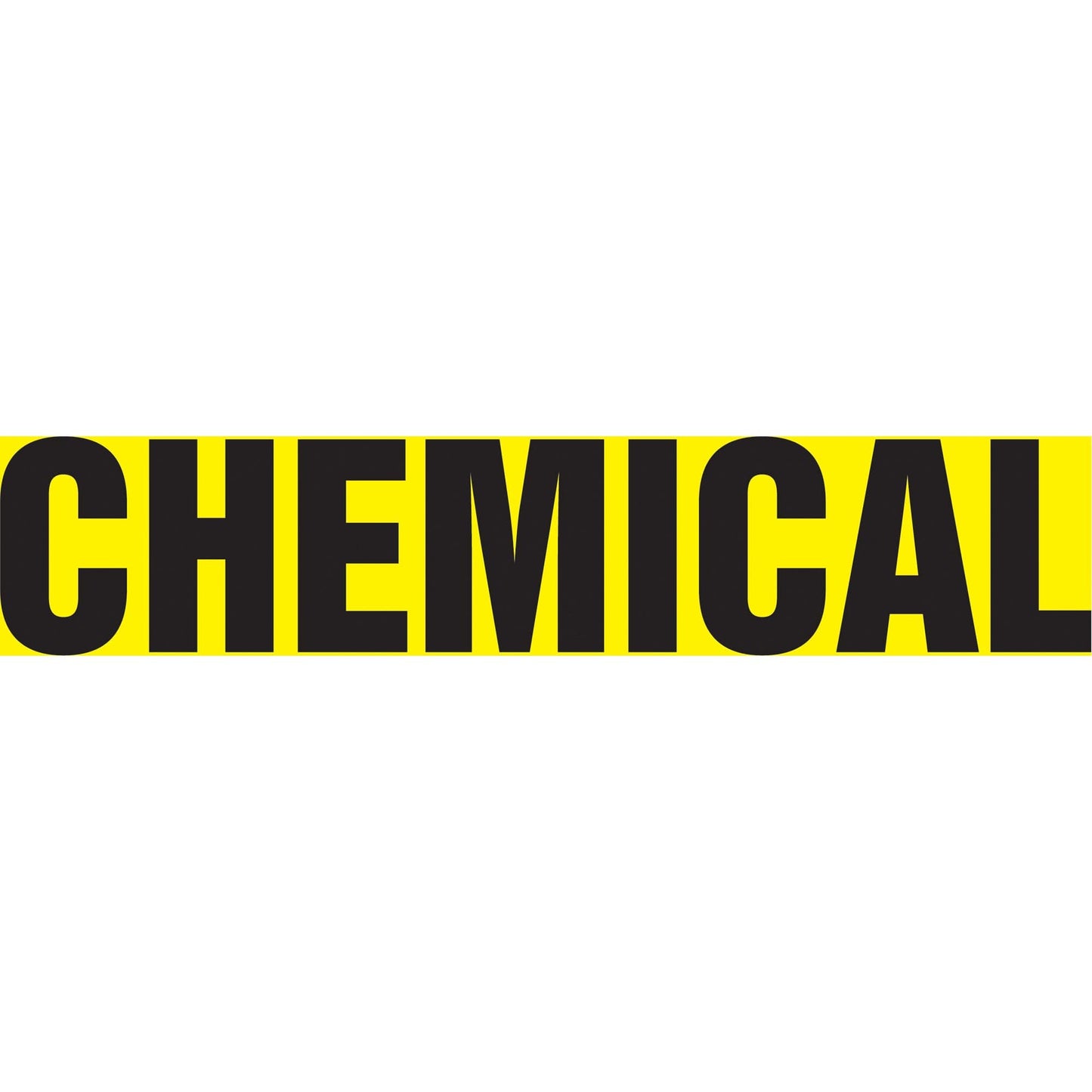 "Chemical" Pipe Marker, Self-Adhesive, 1-1/2" H x 8" W, Black on Yellow