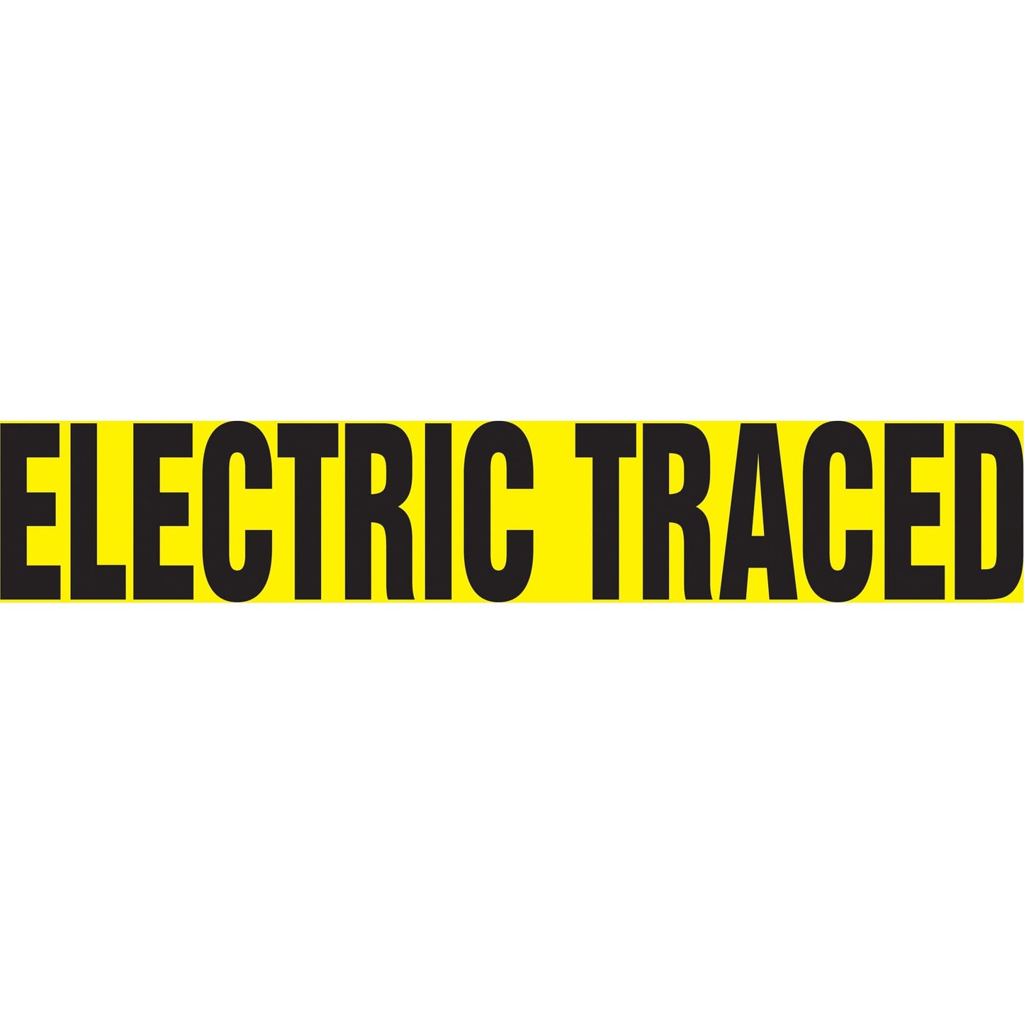 "Electric Traced" Pipe Marker, Self-Adhesive, 1-1/2" H x 8" W, Black on Yellow
