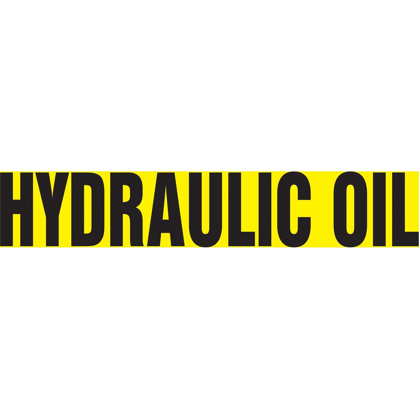 "Hydraulic Oil" Pipe Marker, Self-Adhesive, 2-1/2" H x 12" W, Black on Yellow