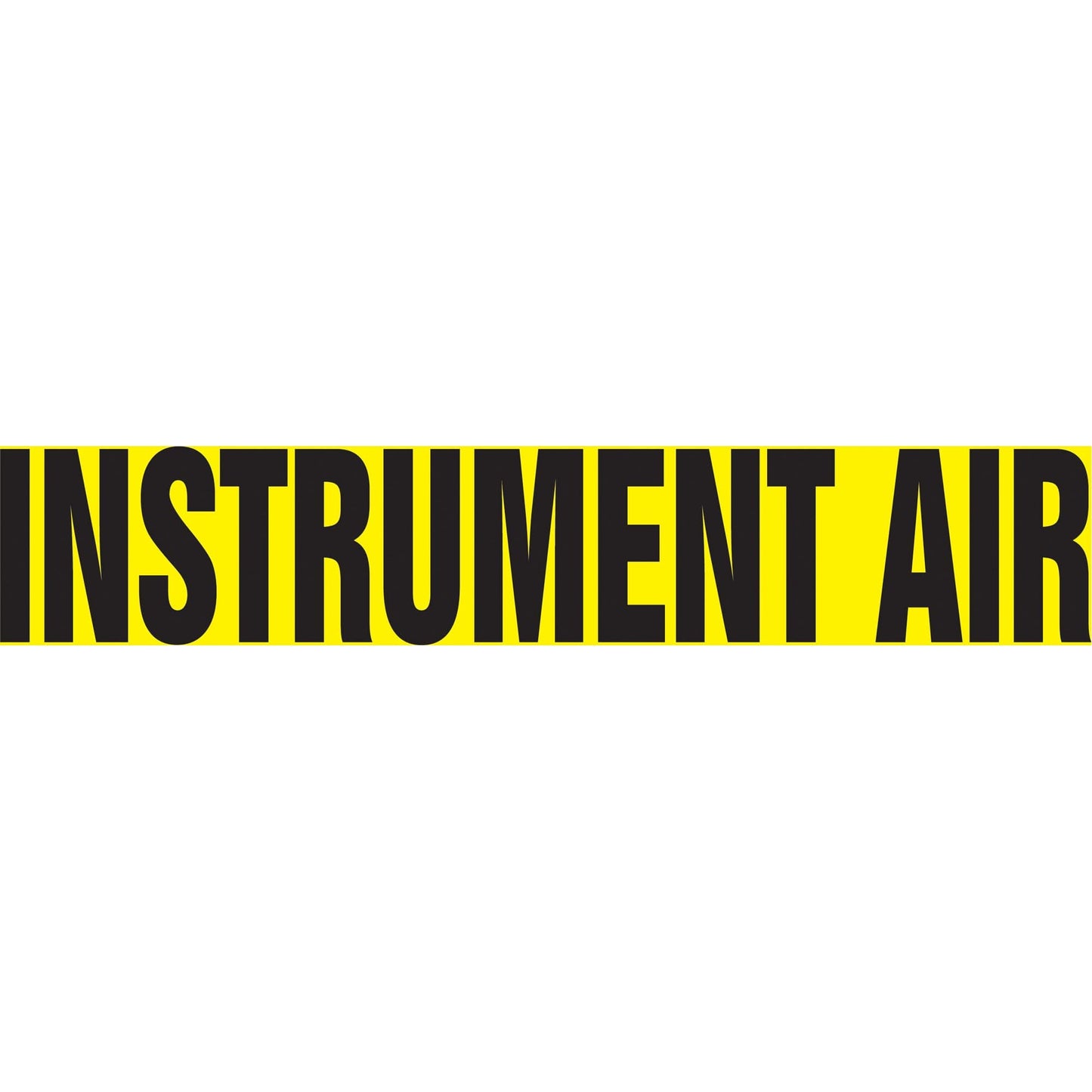 "Instrument Air" Pipe Marker, Self-Adhesive, 1-1/2" H x 8" W, Black on Yellow