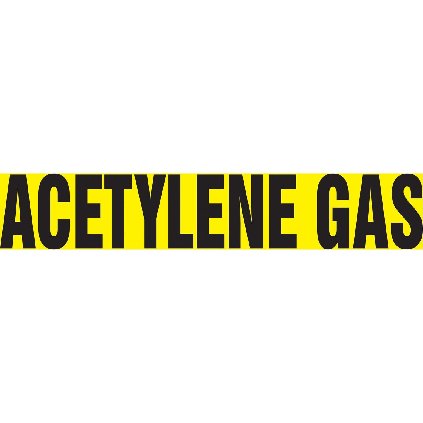 Snap Tite™ "Acetylene Gas" Pipe Marker, Snap-On, 6" H x 8" W, Black on Yellow